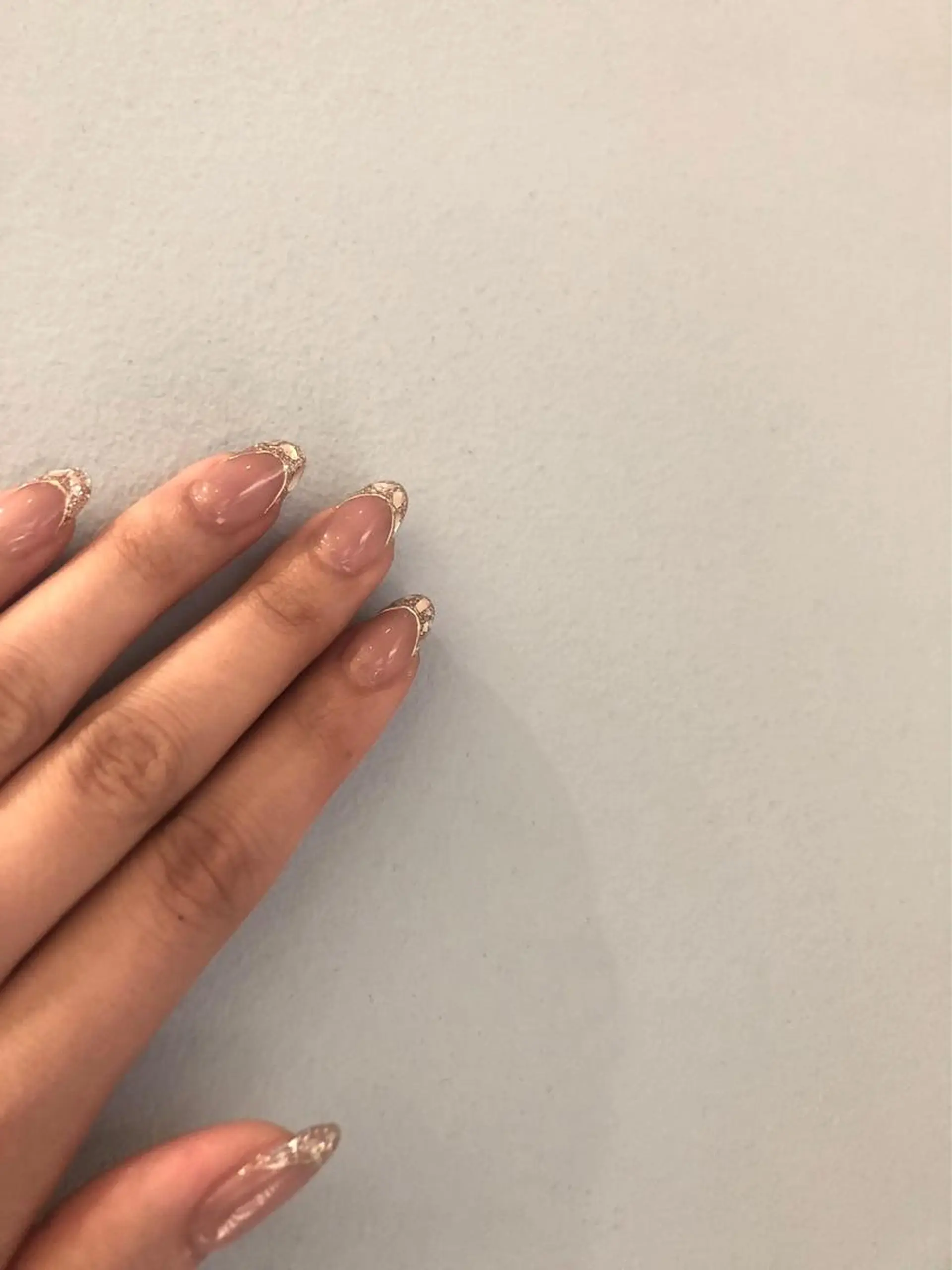 ネイル フレンチネイル ガラスフレンチ ミラーネイル ハンドネイル hyakutake itsumiのネイルデザイン