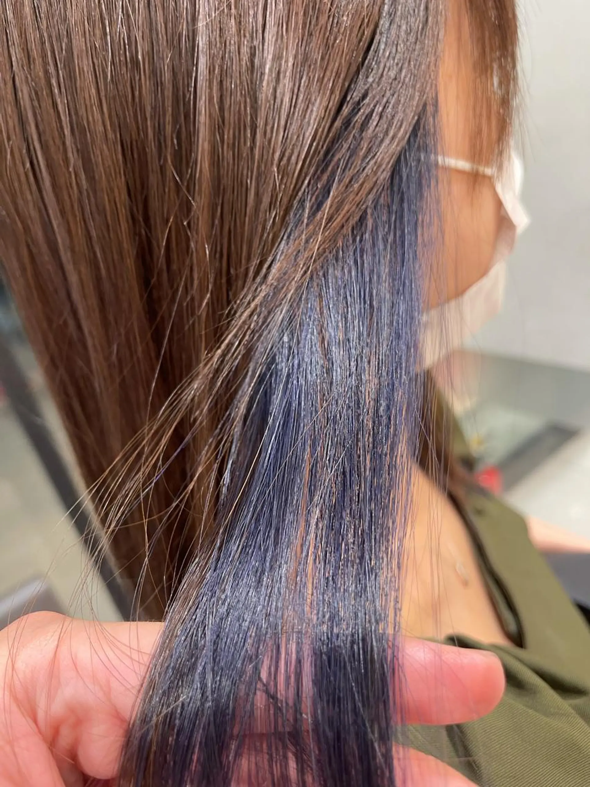 ロング カラー ブリーチ インナーカラー ネイビーカラー カットモデル大募集✨ ✨BASSA保谷店✨のヘアスタイル