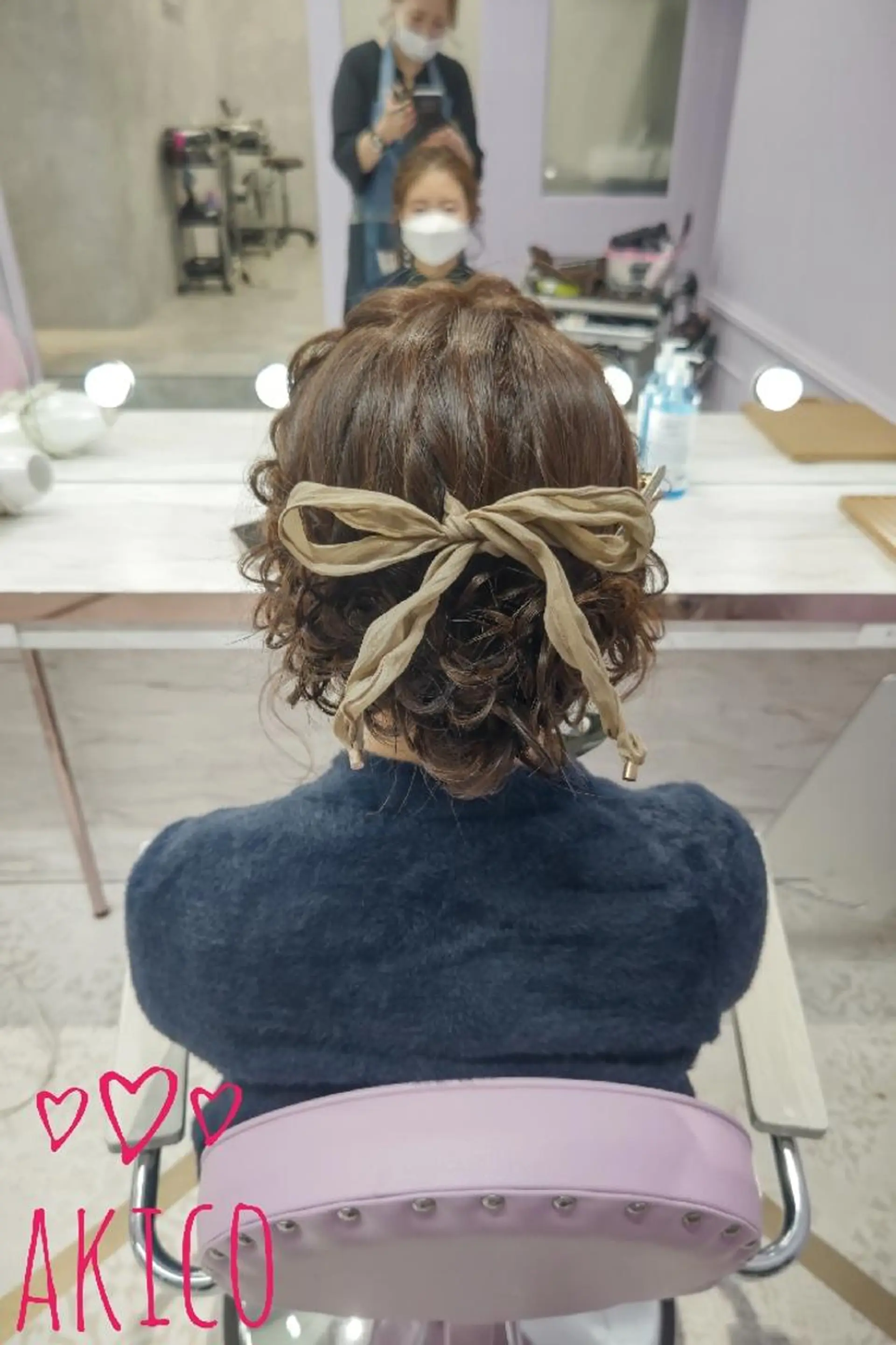 ミディアム LUXBE GALLERY なんば駅前店所属・ラックスビーギャラリ ー AKICOのヘアスタイル