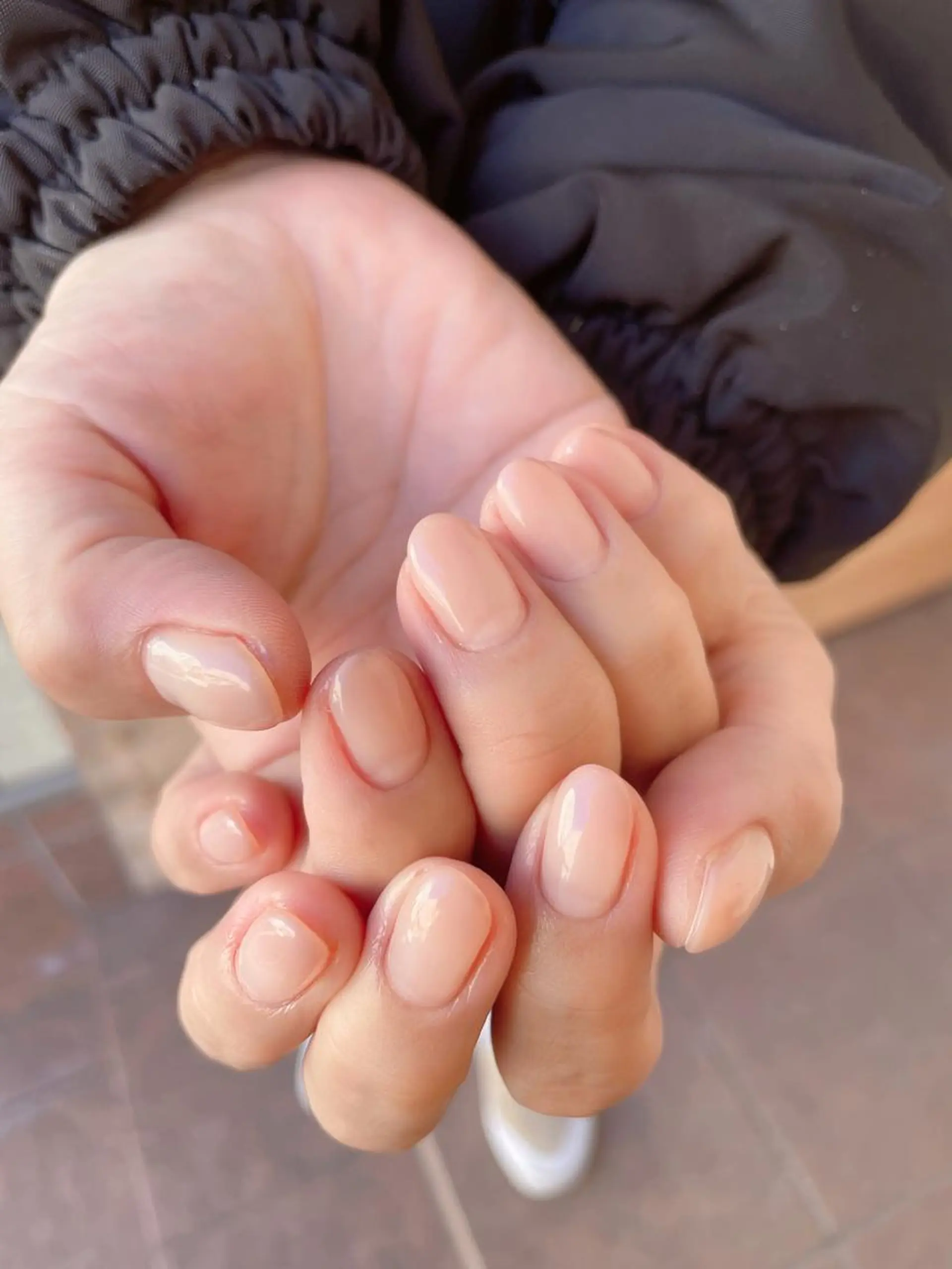 ネイル アートネイル ブルー ダブルフレンチ フレンチネイル ジェルネイル 森田(傅) 霞のネイルデザイン