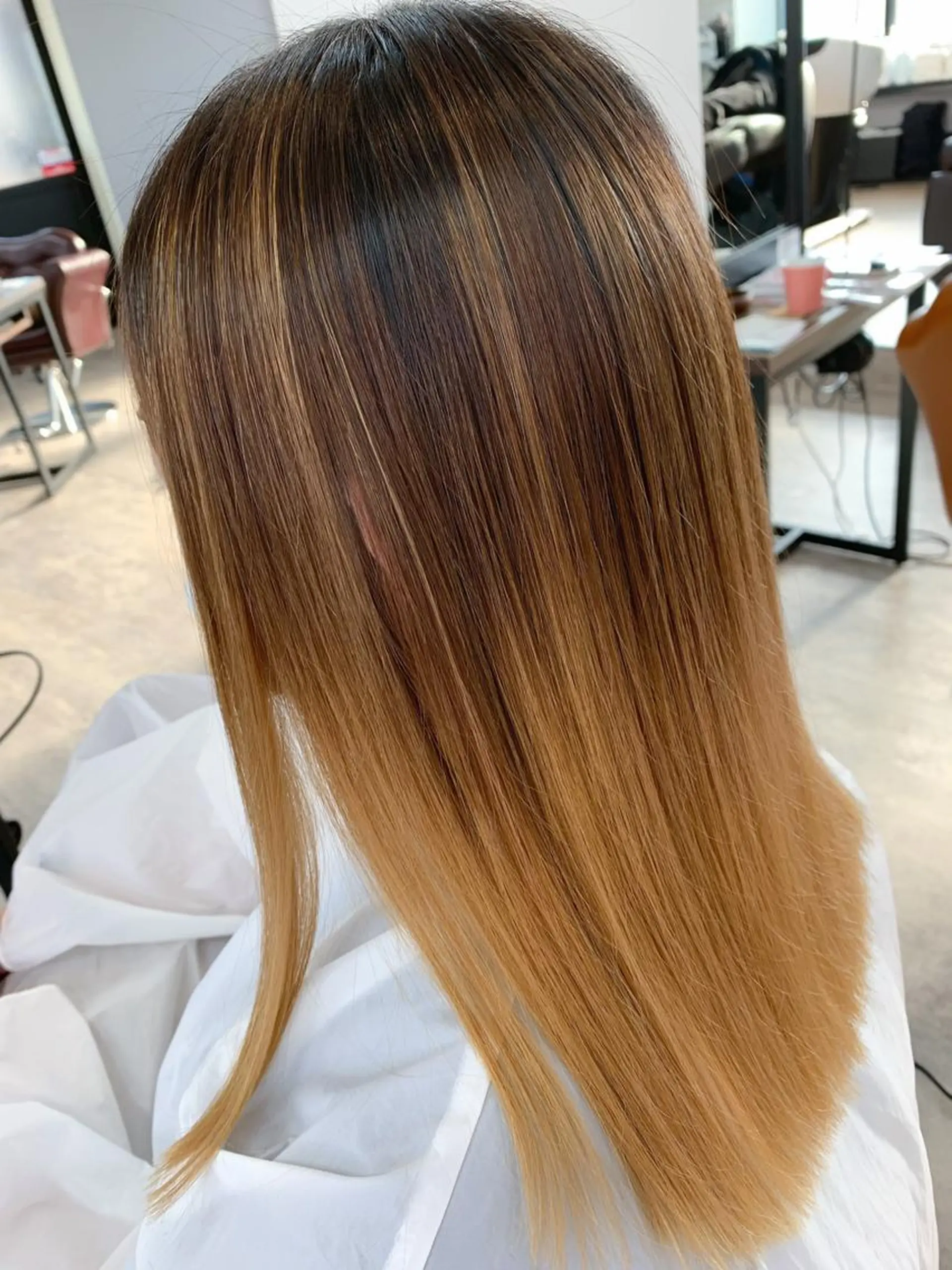 ロング カット 縮毛矯正 トリートメント 🥇近藤 恭輔🥇 Recharme新保のヘアスタイル