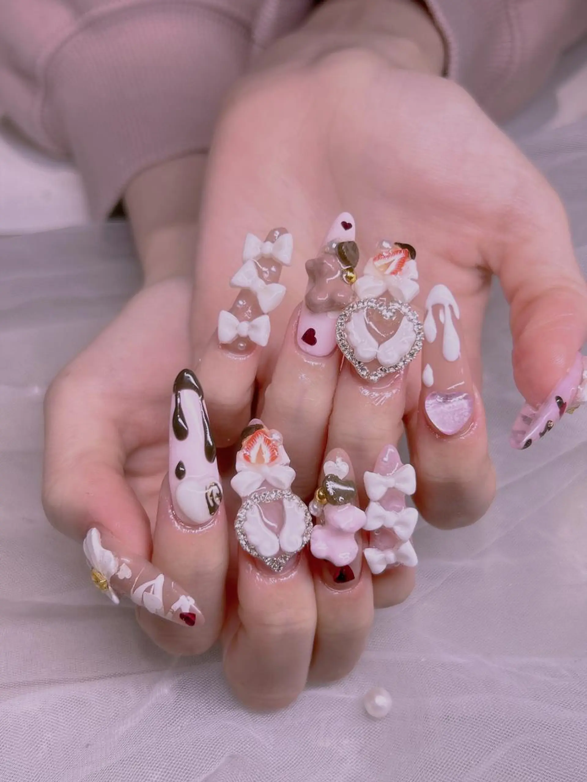 ネイル ロングネイル 美爪パラジェル導入店 Sunnilyのネイルデザイン