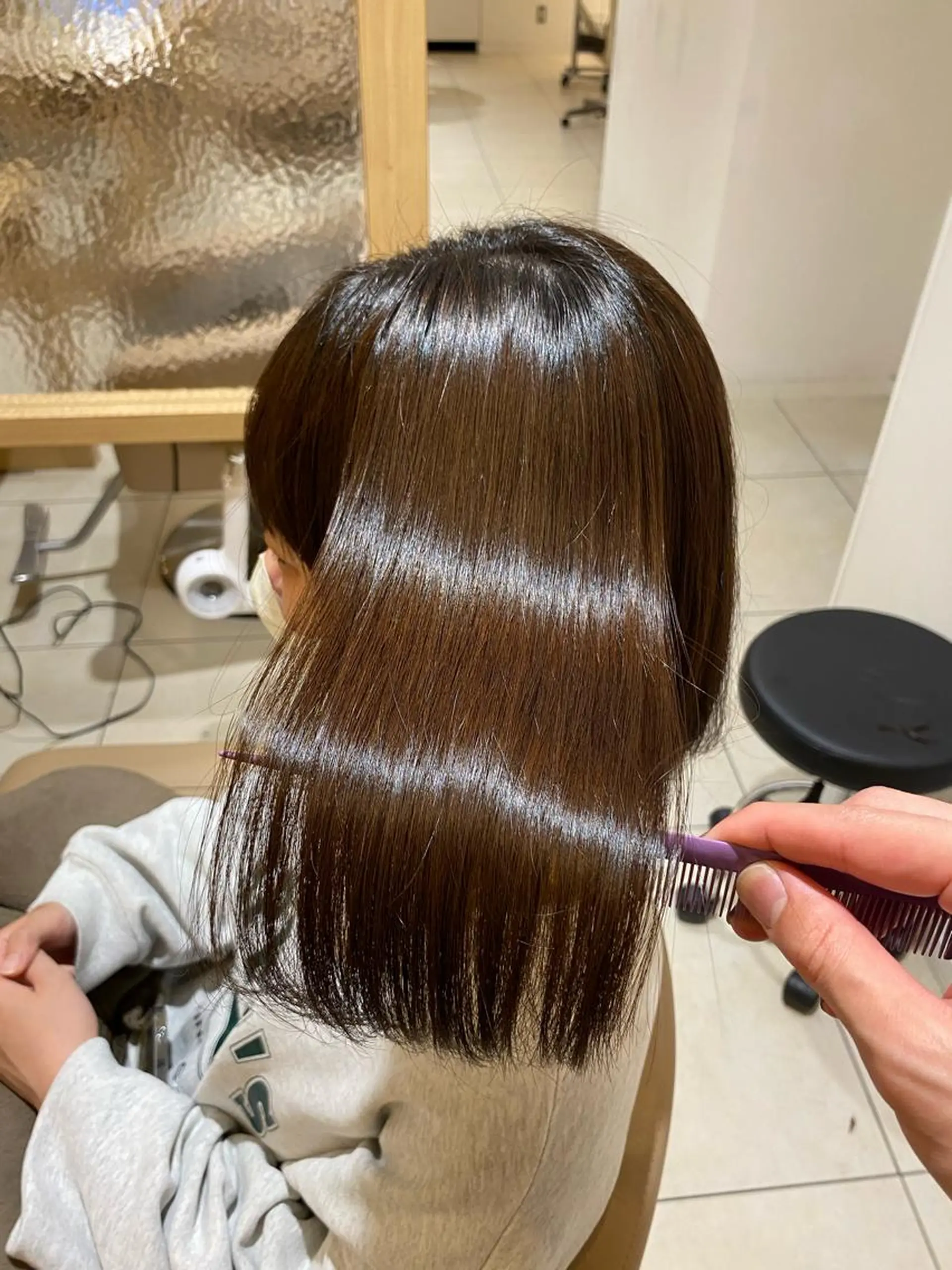 ミディアム 巻ける縮毛矯正 髪質改善フルカワのヘアスタイル