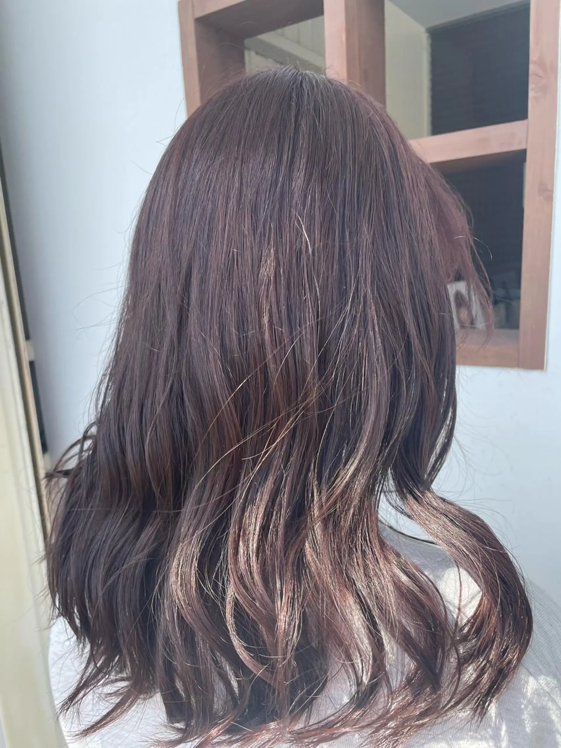 ロング カラー ブラウンカラー ピンクカラー ピンクブラウン 美容室 Jフィドルファドル所属・わきた かずなのヘアスタイル