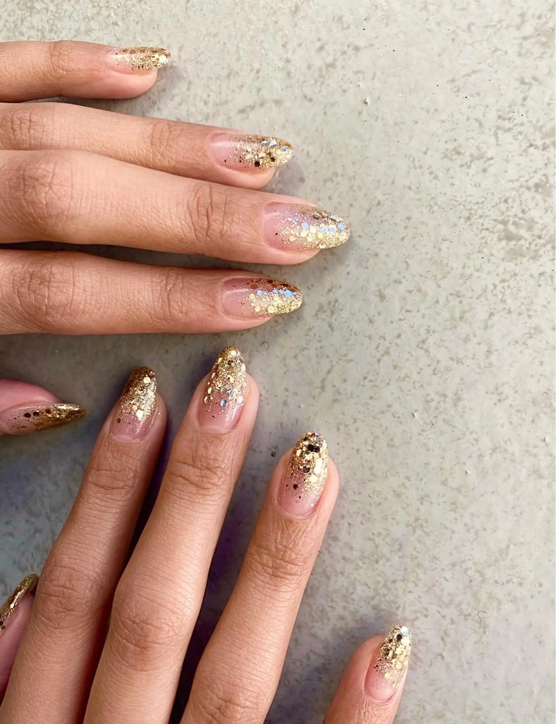 ネイル グラデーション ラメ(グリッター) ラメグラデーション 持ち込み ニュアンスネイル Charme. NOBUKOのネイルデザイン