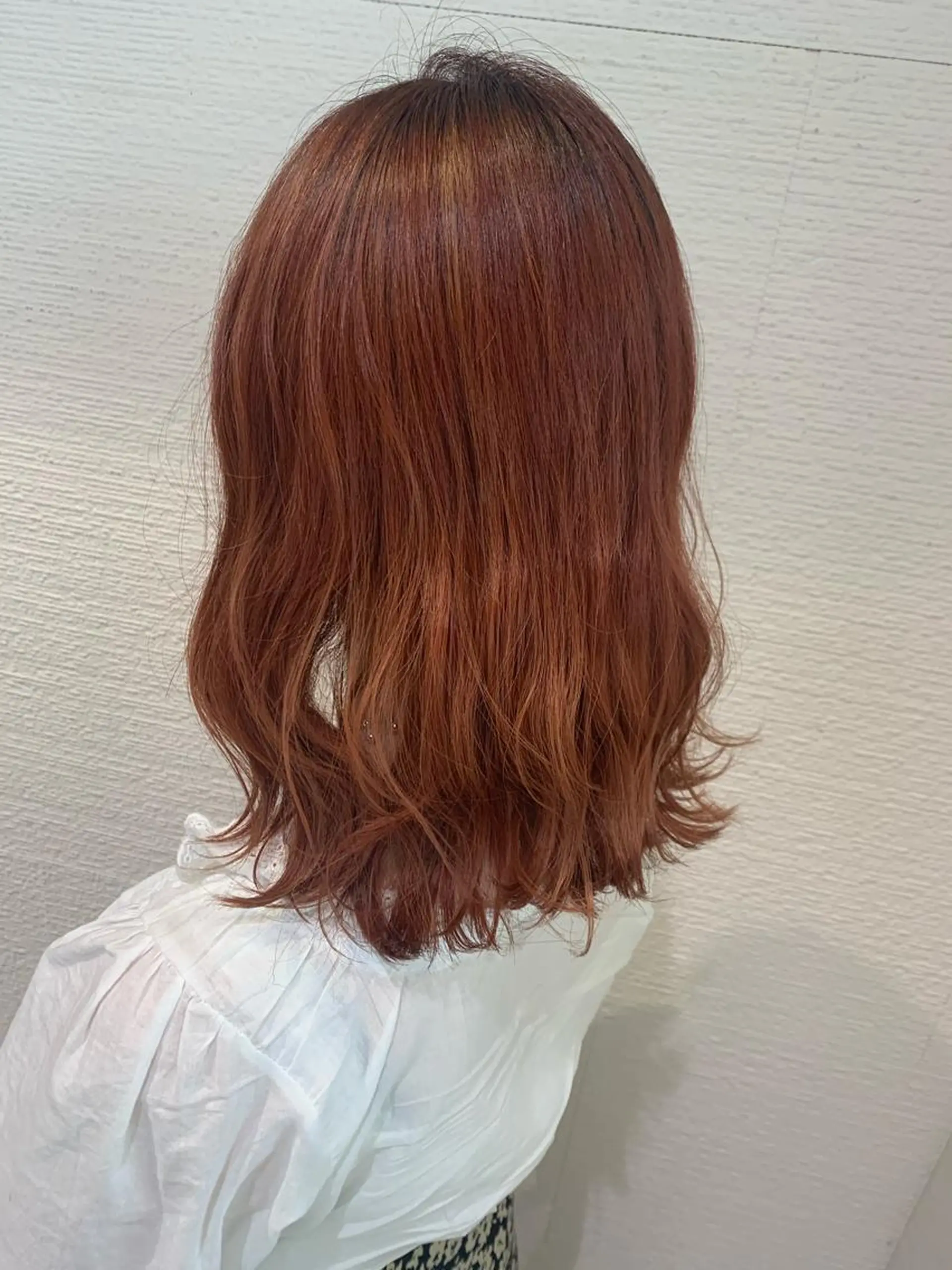 カラー ベージュカラー オレンジ オレンジベージュ 韓国ヘア/耳ツボジュ エリー♡ayumuのヘアスタイル