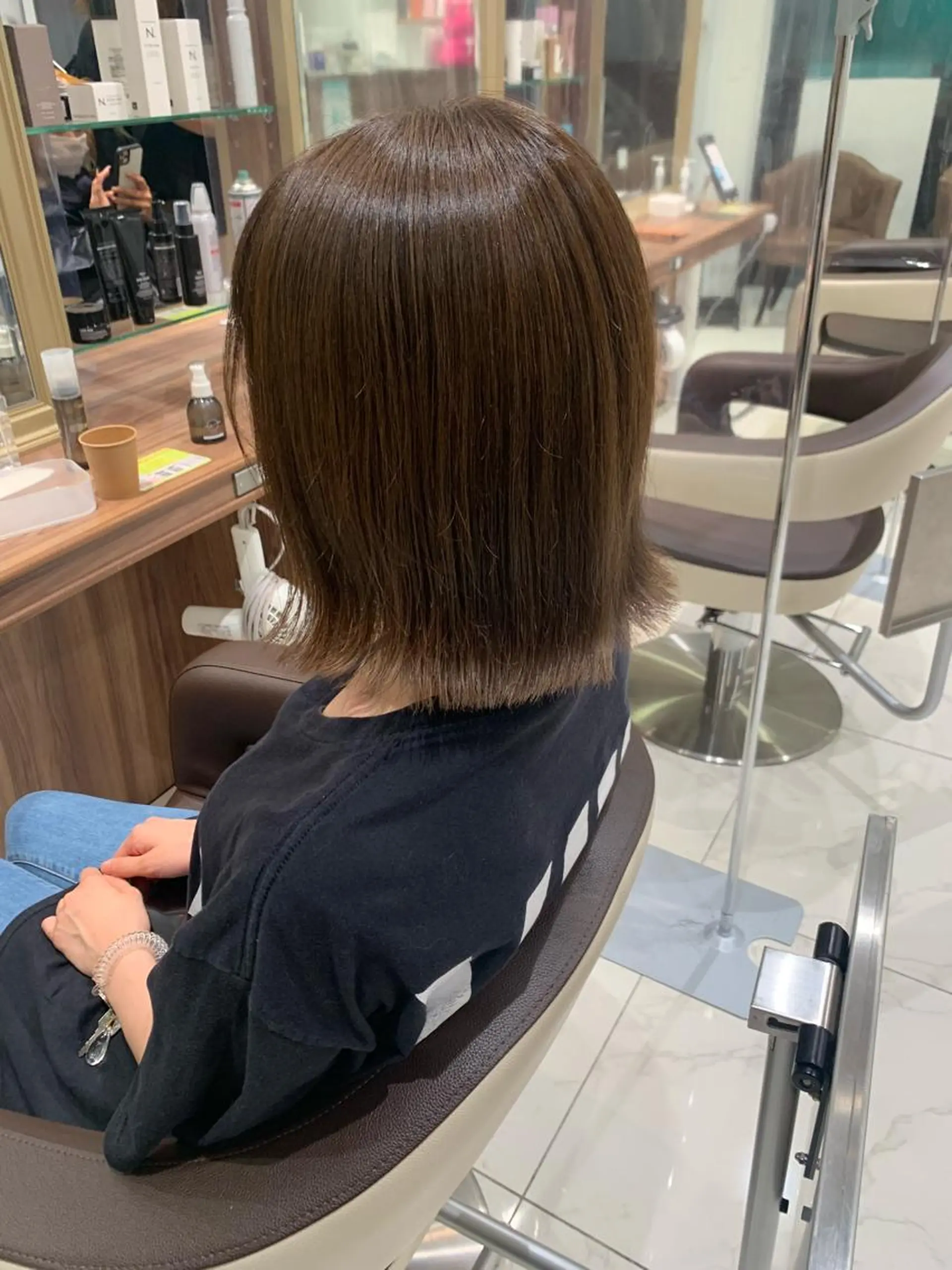 ミディアム カラー 大澤 碧のヘアスタイル