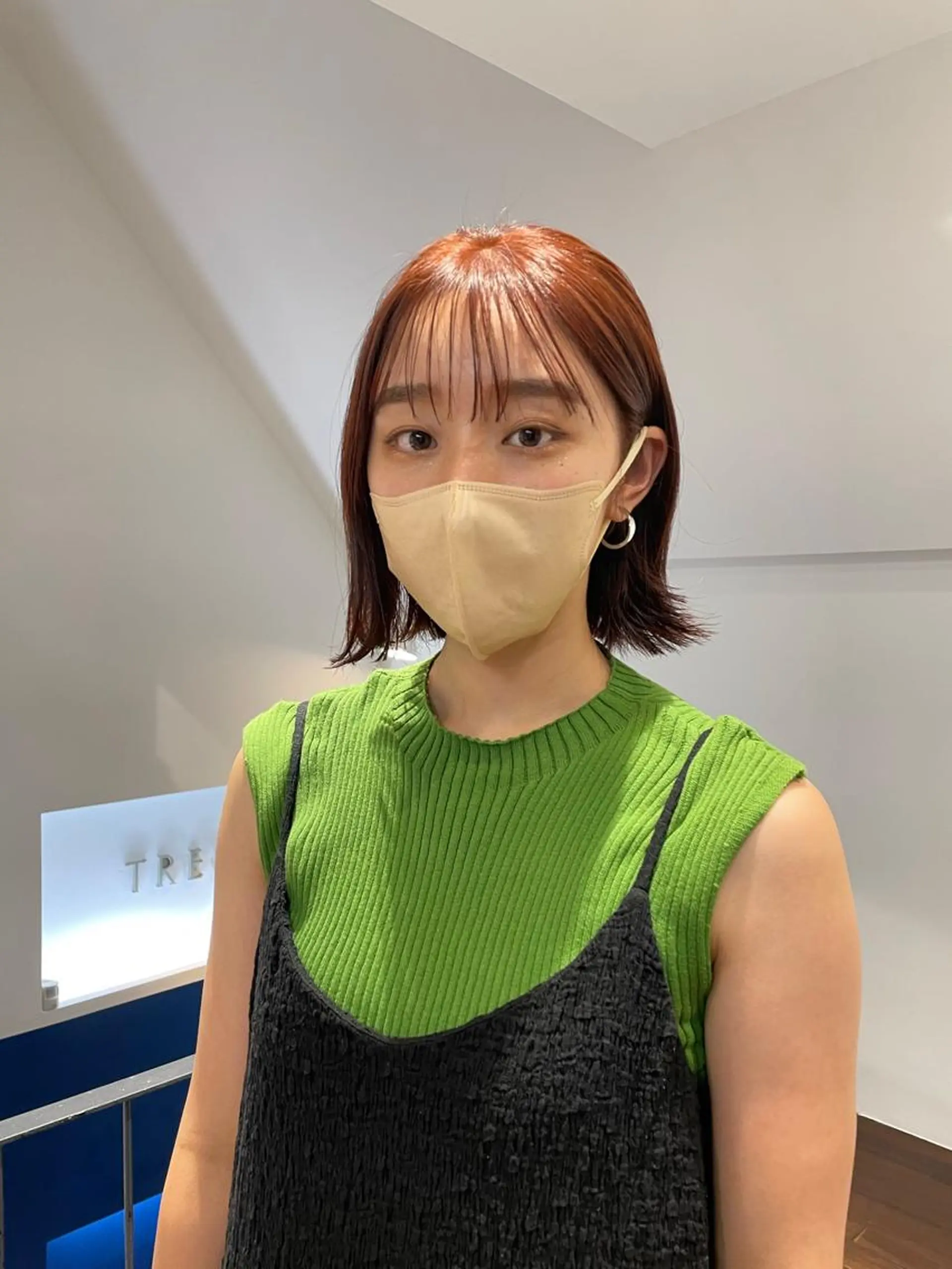 ミディアム カラー ブリーチ ブリーチなしカラー オレンジ 渋谷🌈透明感カラー レイヤー/mikuのヘアスタイル