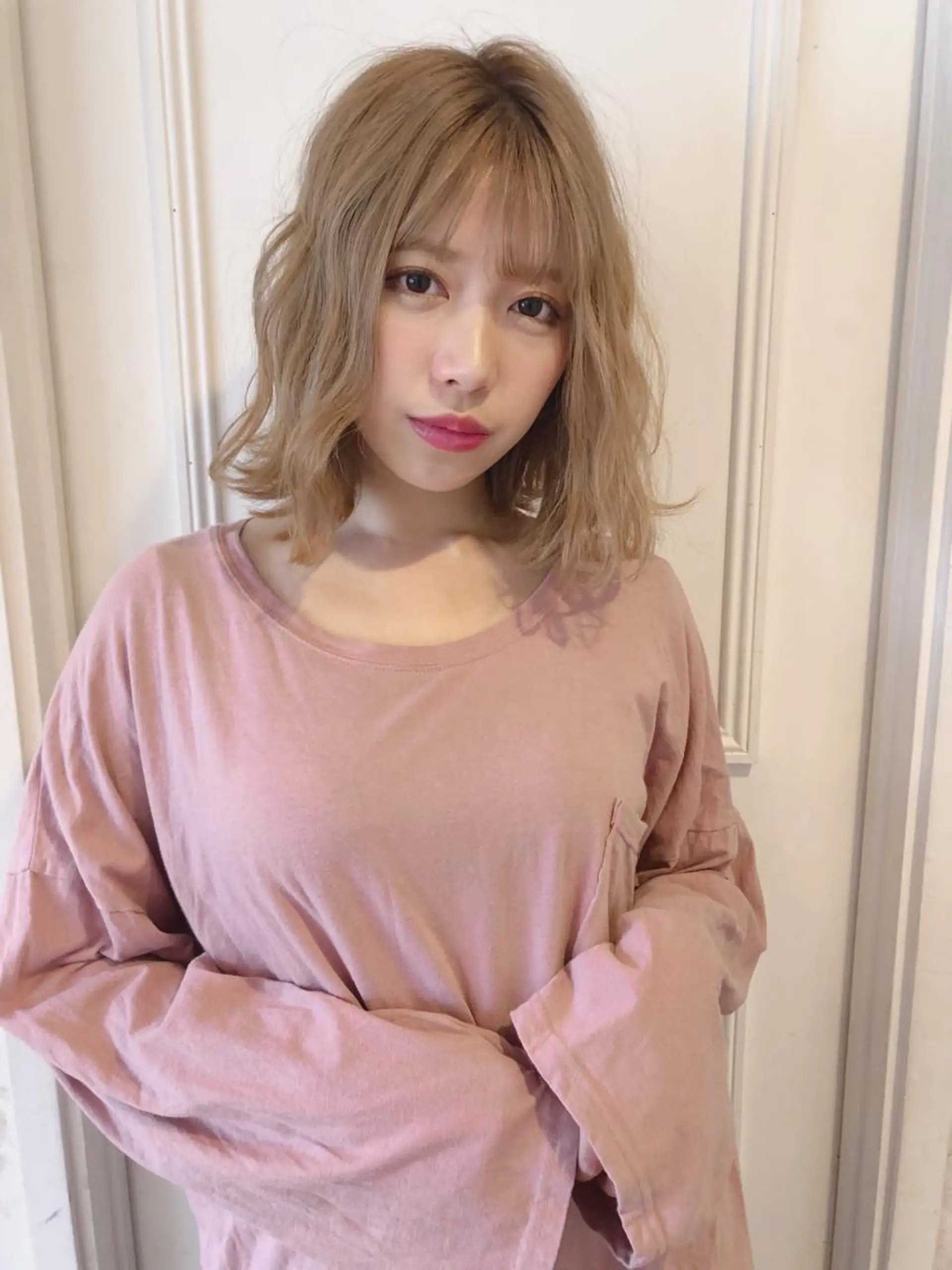 ミディアム 店長/mao/ 前髪/顔周りカットのヘアスタイル