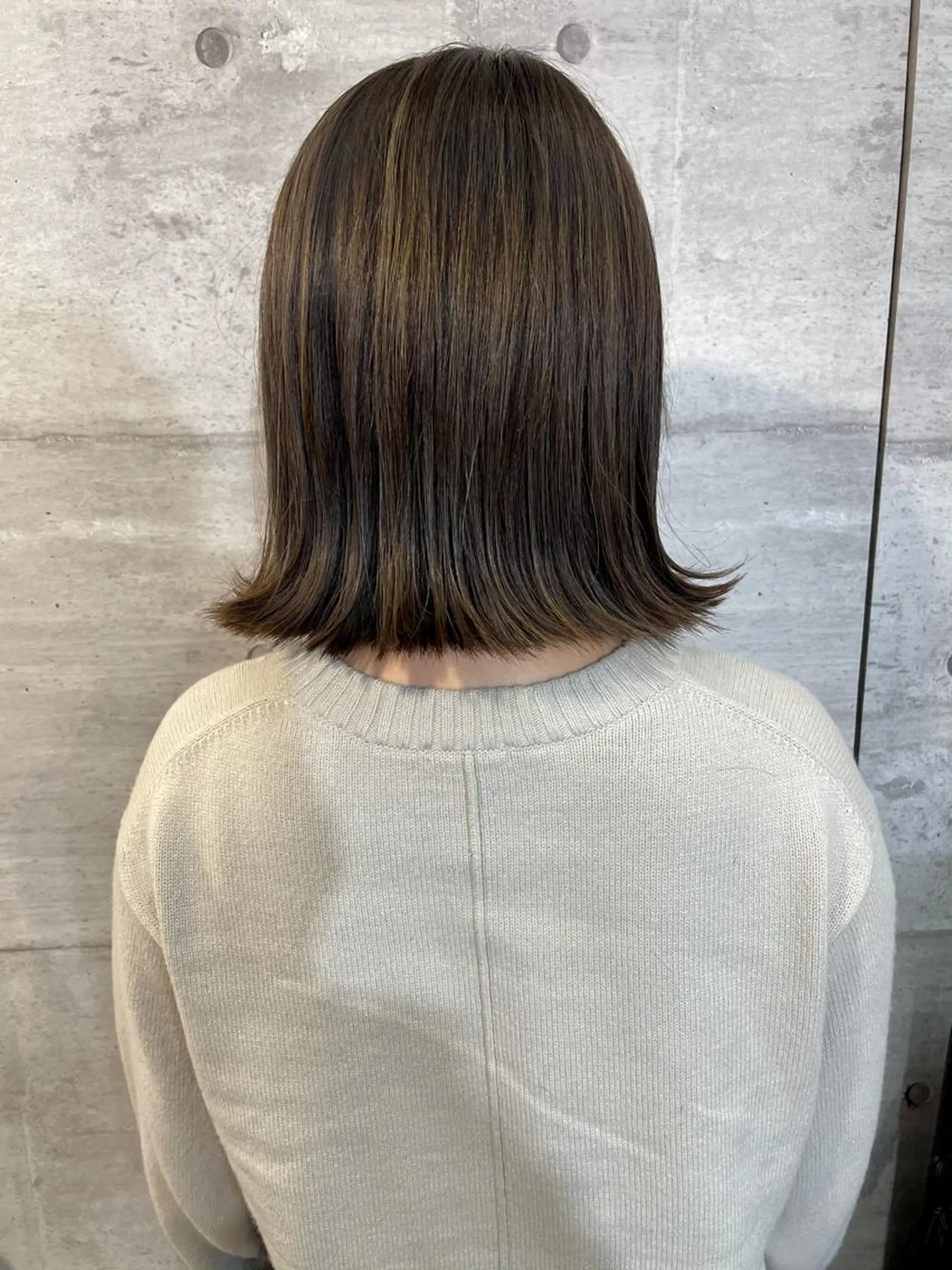 ミディアム カラー アッシュ ベージュカラー ハイライトカラー イルミナカラー インナーカラー カット ヘアカラー トリートメント 江上拓郎/ショート /酸性ストレートのヘアスタイル