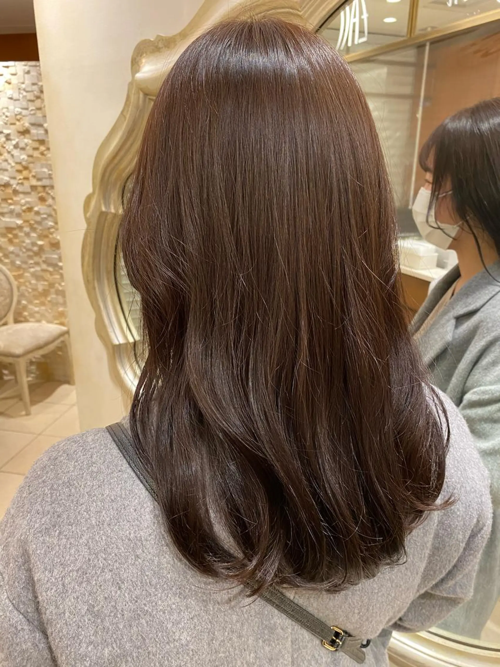 ロング ヘアカラー 地毛風ストレート/ ケアカラー/セキネのヘアスタイル