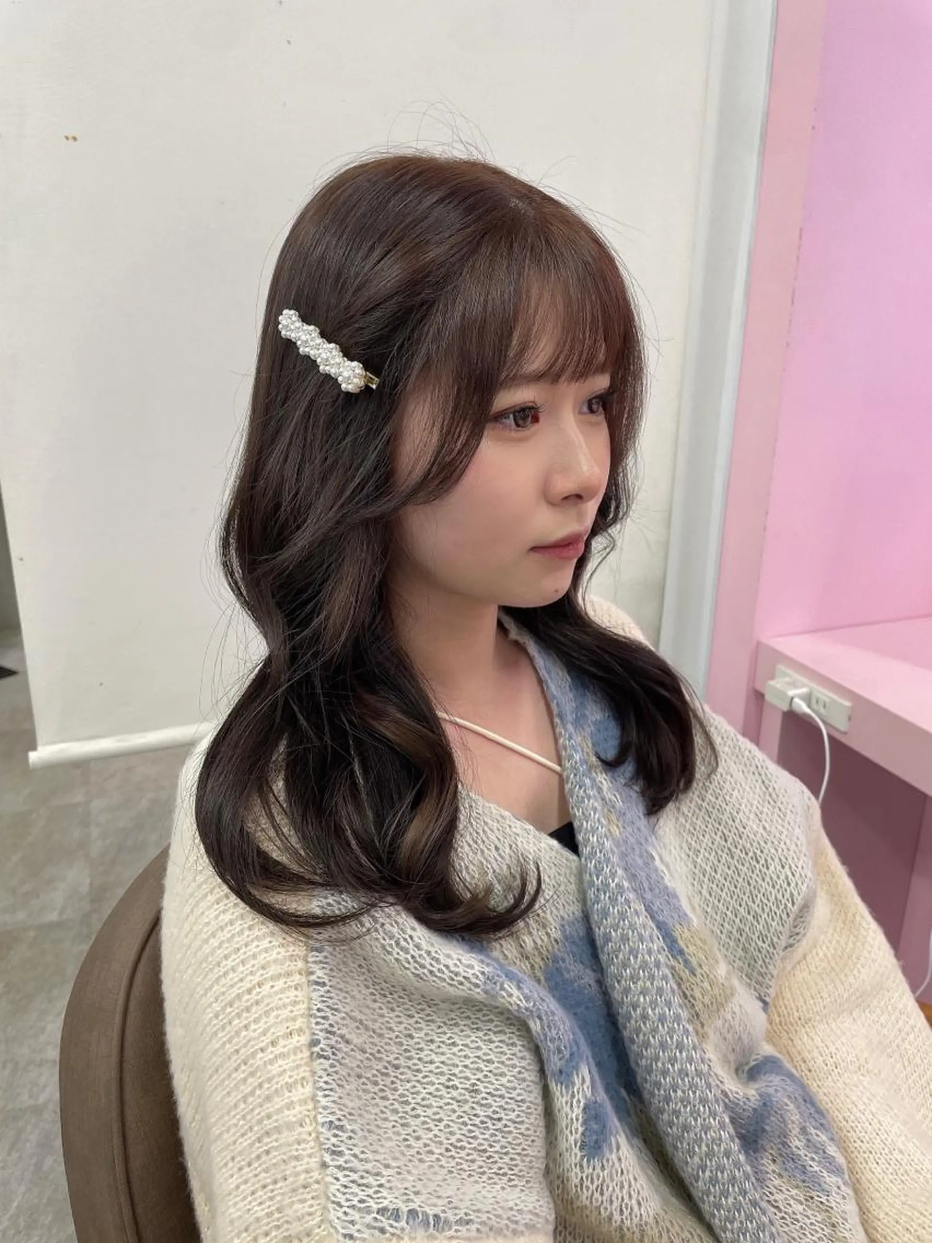 セミロング カラー ベージュカラー ブリーチ ブリーチなしカラー Hana ♡ marshu梅田のヘアスタイル