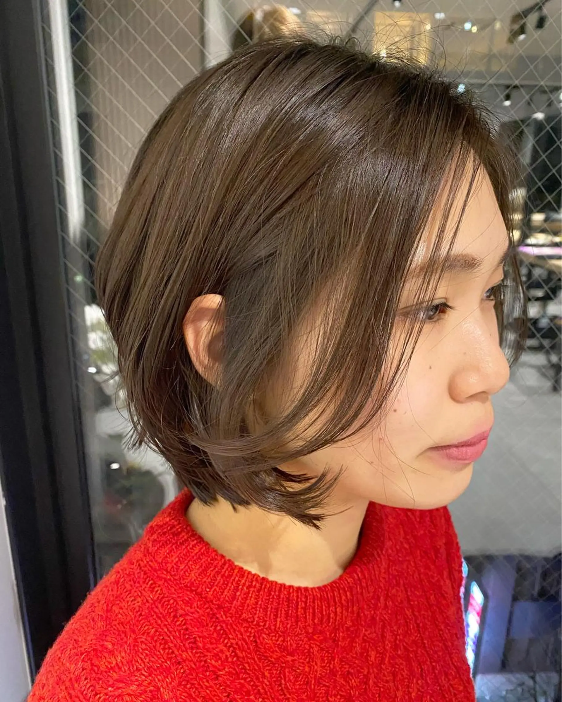 ショート カラー 透明感カラー グレージュ ラベンダーカラー ラベンダーグレージュ ラベンダーグレー ボブ、ミディアム得意 🤍Emmy🤍のヘアスタイル