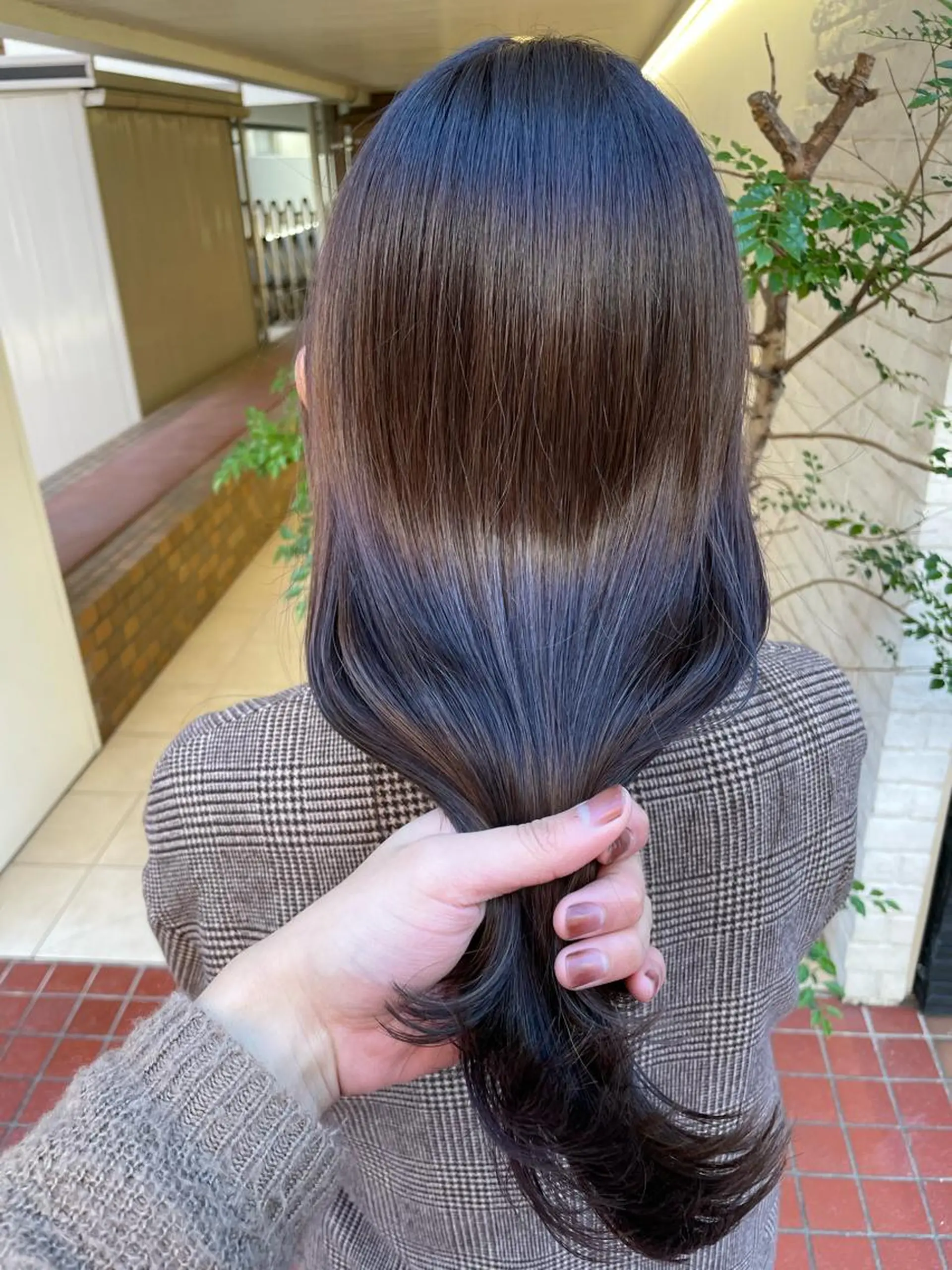 ミディアム 縮毛矯正 VEGA天神 ブリーチのヘアスタイル