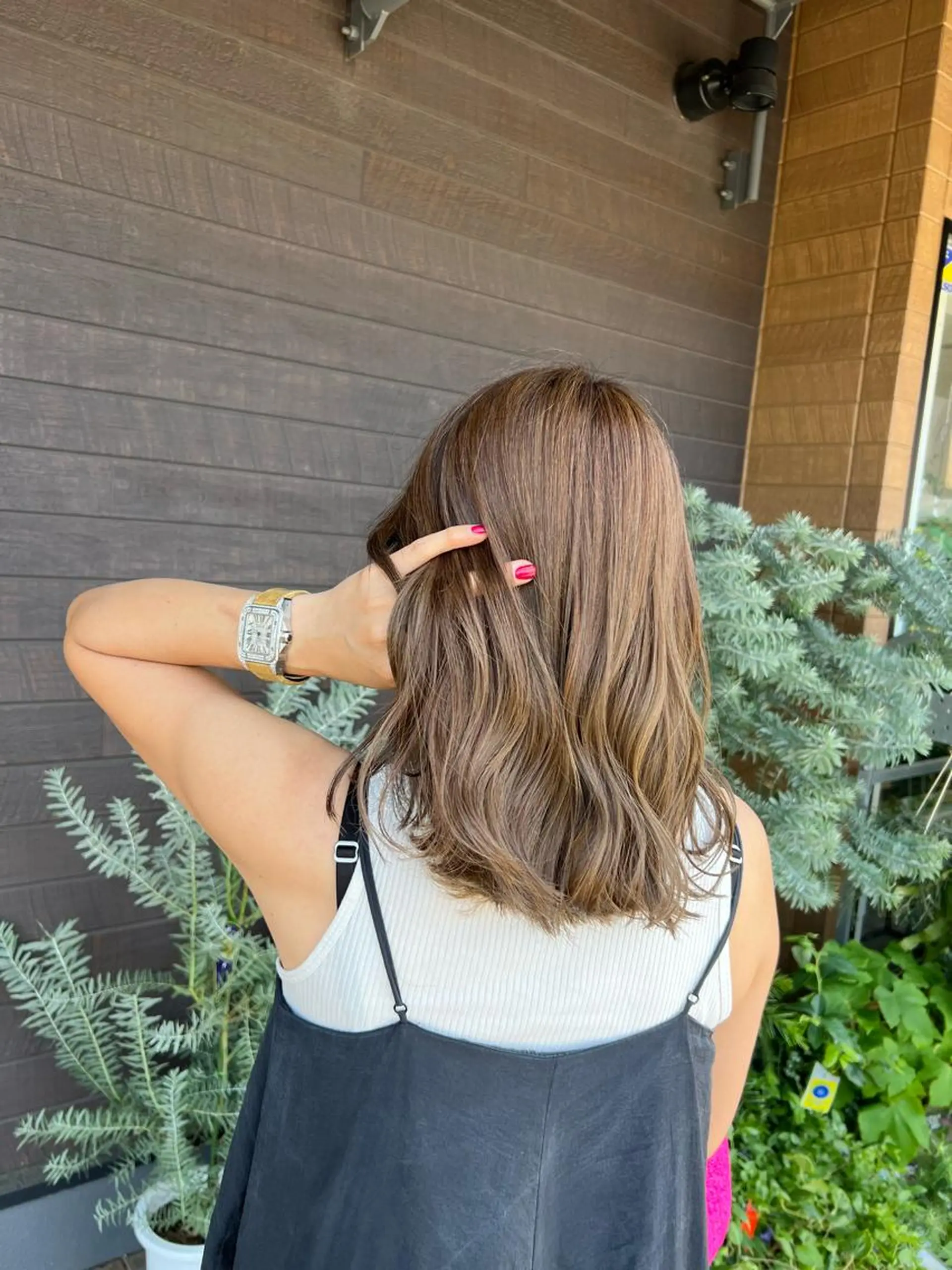 ミディアム カラー ヘアカラー 太白区白髪ぼかし/ ボブカット/千葉達人のヘアスタイル