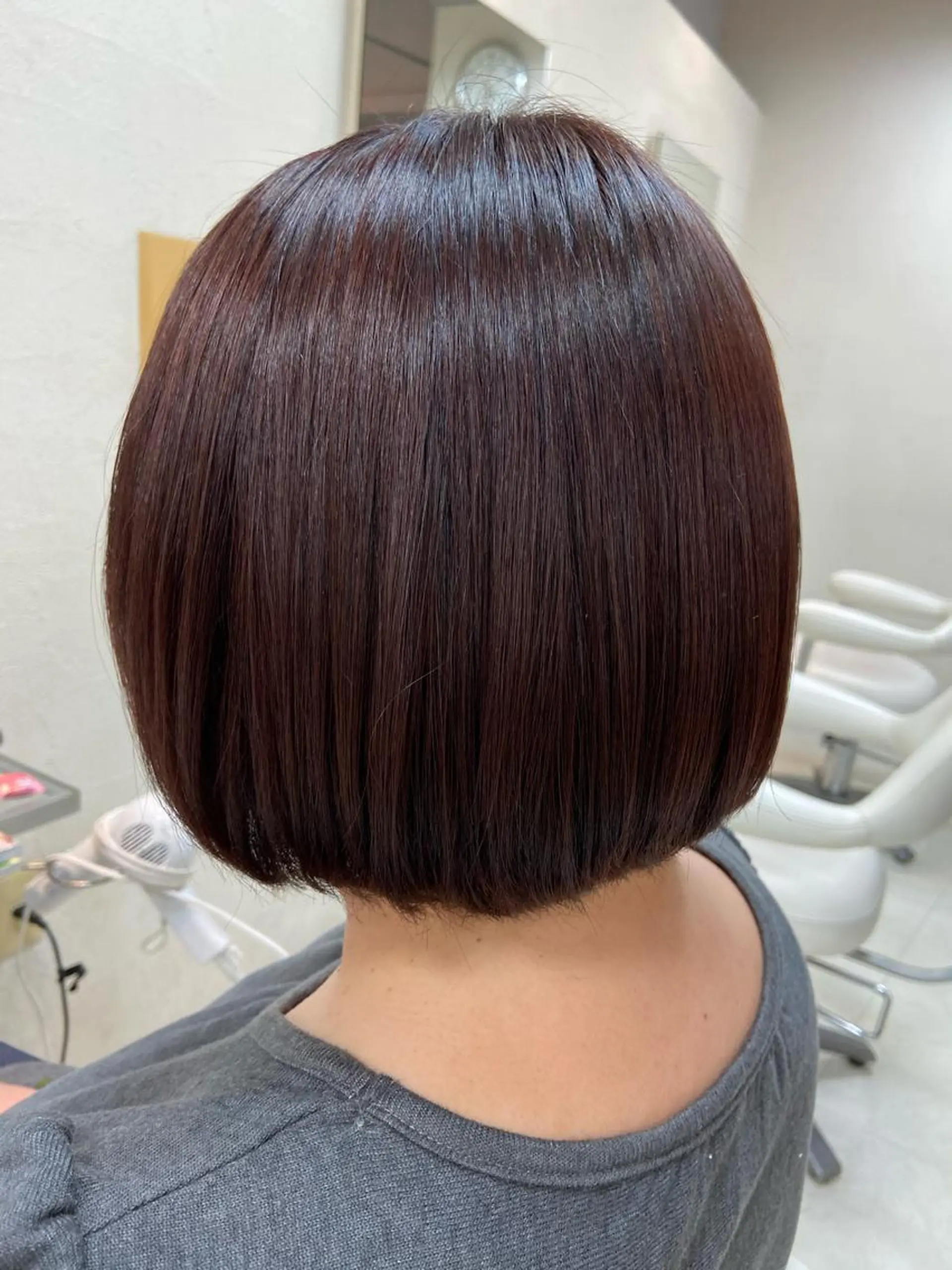 ショート カラー ブラウンカラー ボブ 菊地 美憂のヘアスタイル