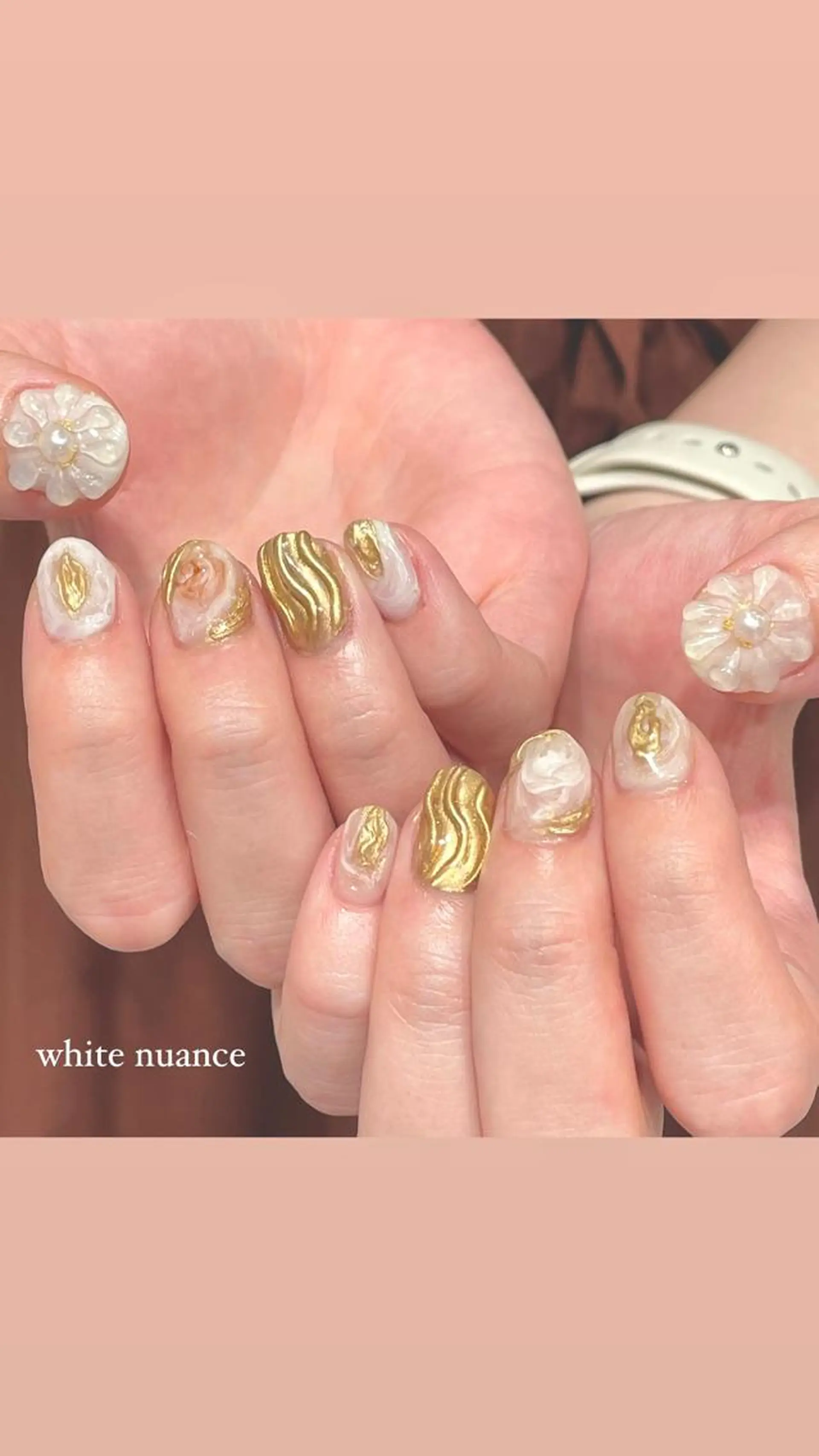 ネイル ハンドネイル 淡色ネイル 🎀moeのネイルデザイン