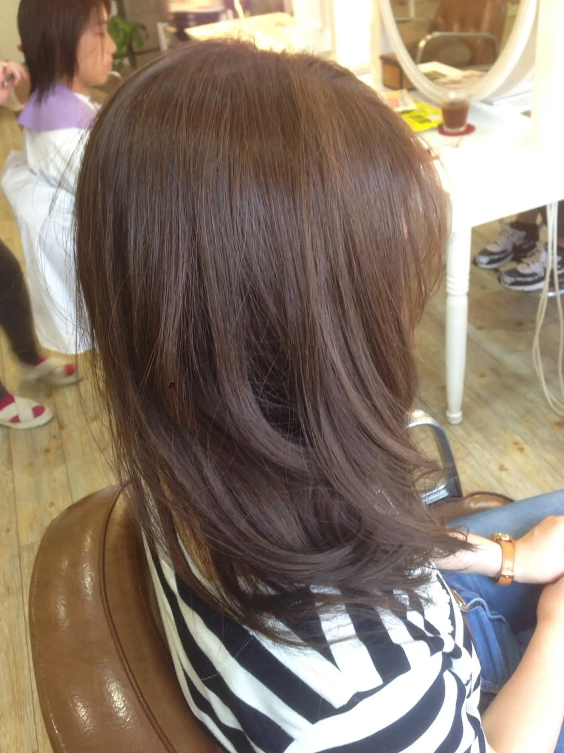 ロング カラー アッシュ ハイライトカラー ハイライト 小倉 聖也のヘアスタイル