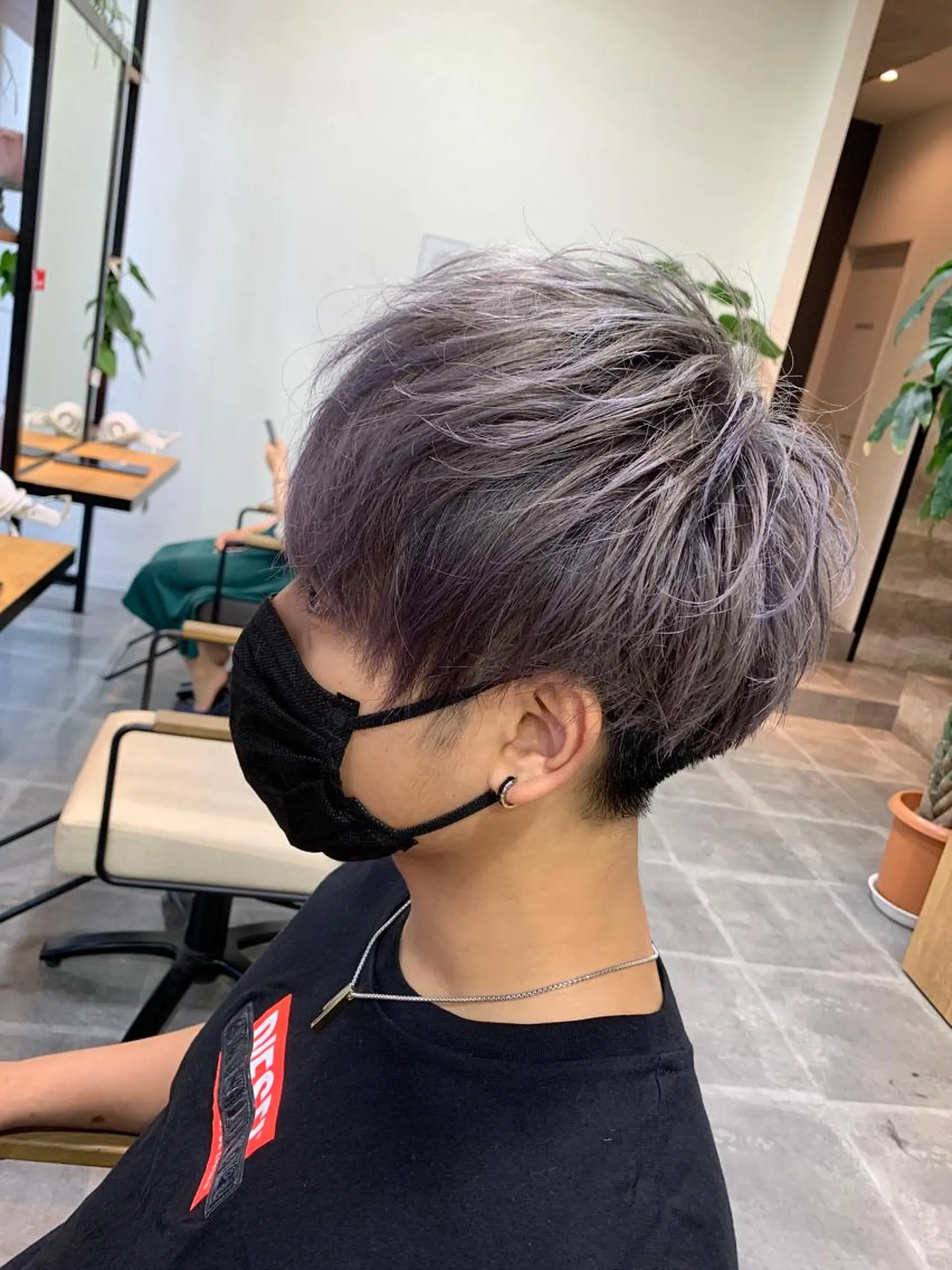 ショート カラー メンズ ヘアカラー トリートメント 天野 開のヘアスタイル