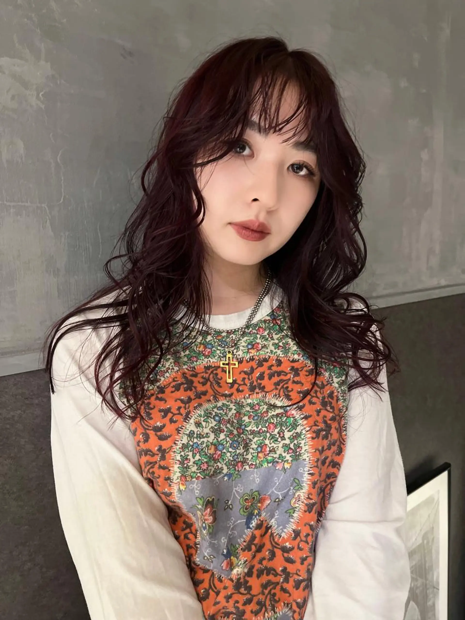 ロング カラー カット ヘアカラー トリートメント 田中 里奈のヘアスタイル