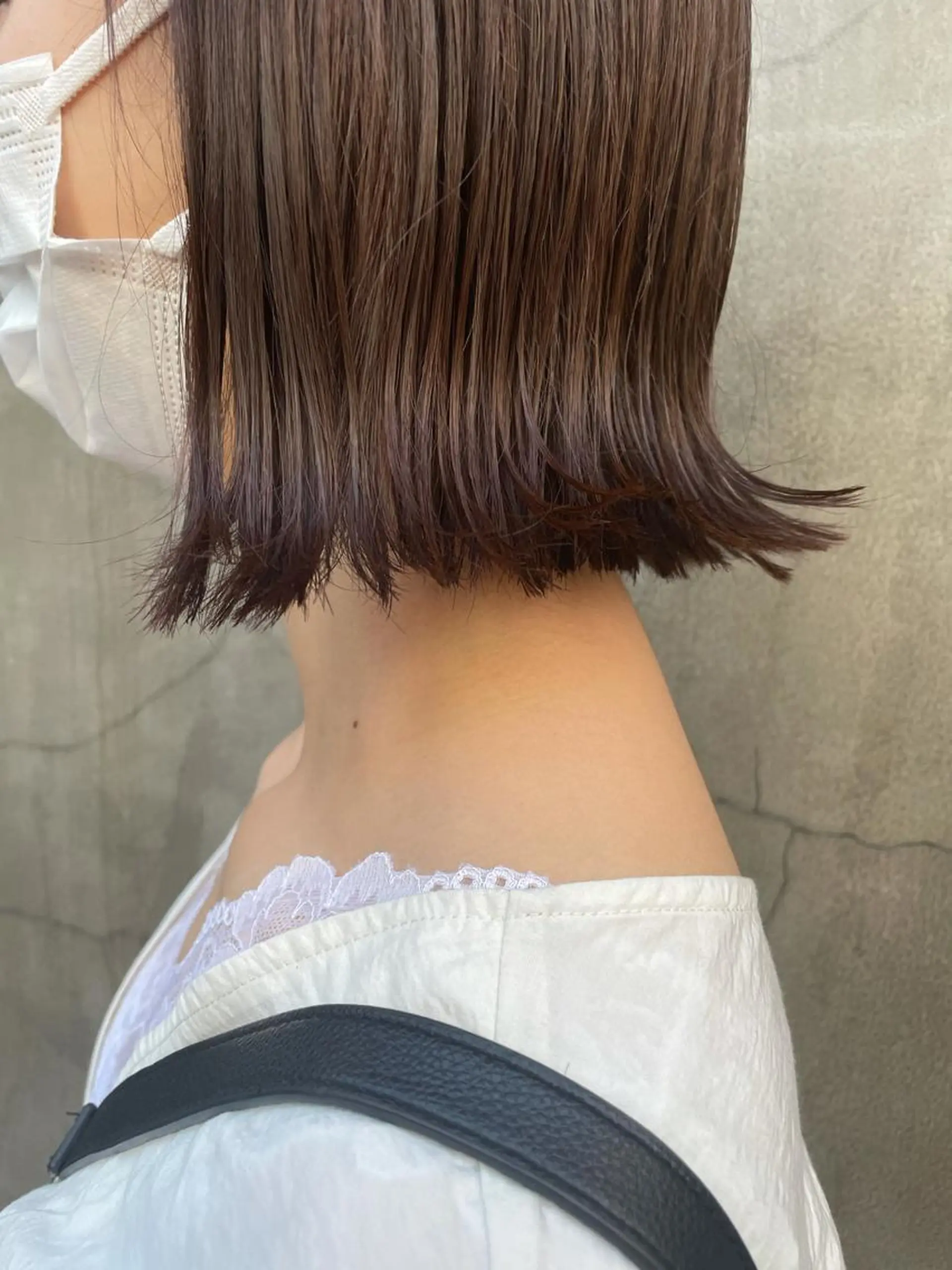 ショート カラー ヘアアレンジ 切りっぱなしボブ ボブ カット ヘアカラー トリートメント 髪質改善カラー&TR 縮毛矯正/弱酸性矯正のヘアスタイル