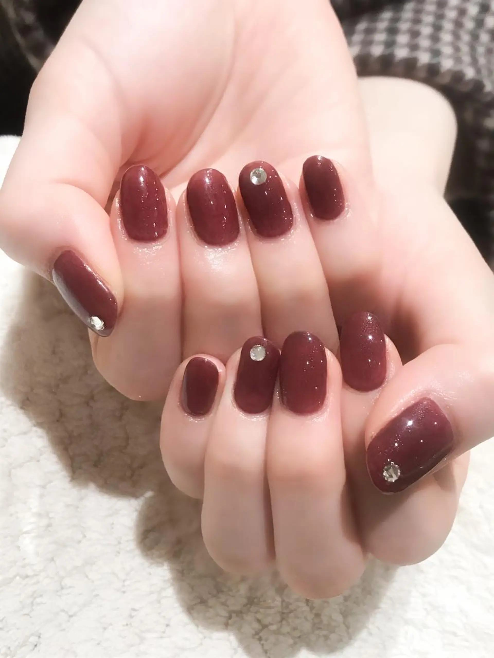ネイル ボルドー Nyanco Nailのネイルデザイン