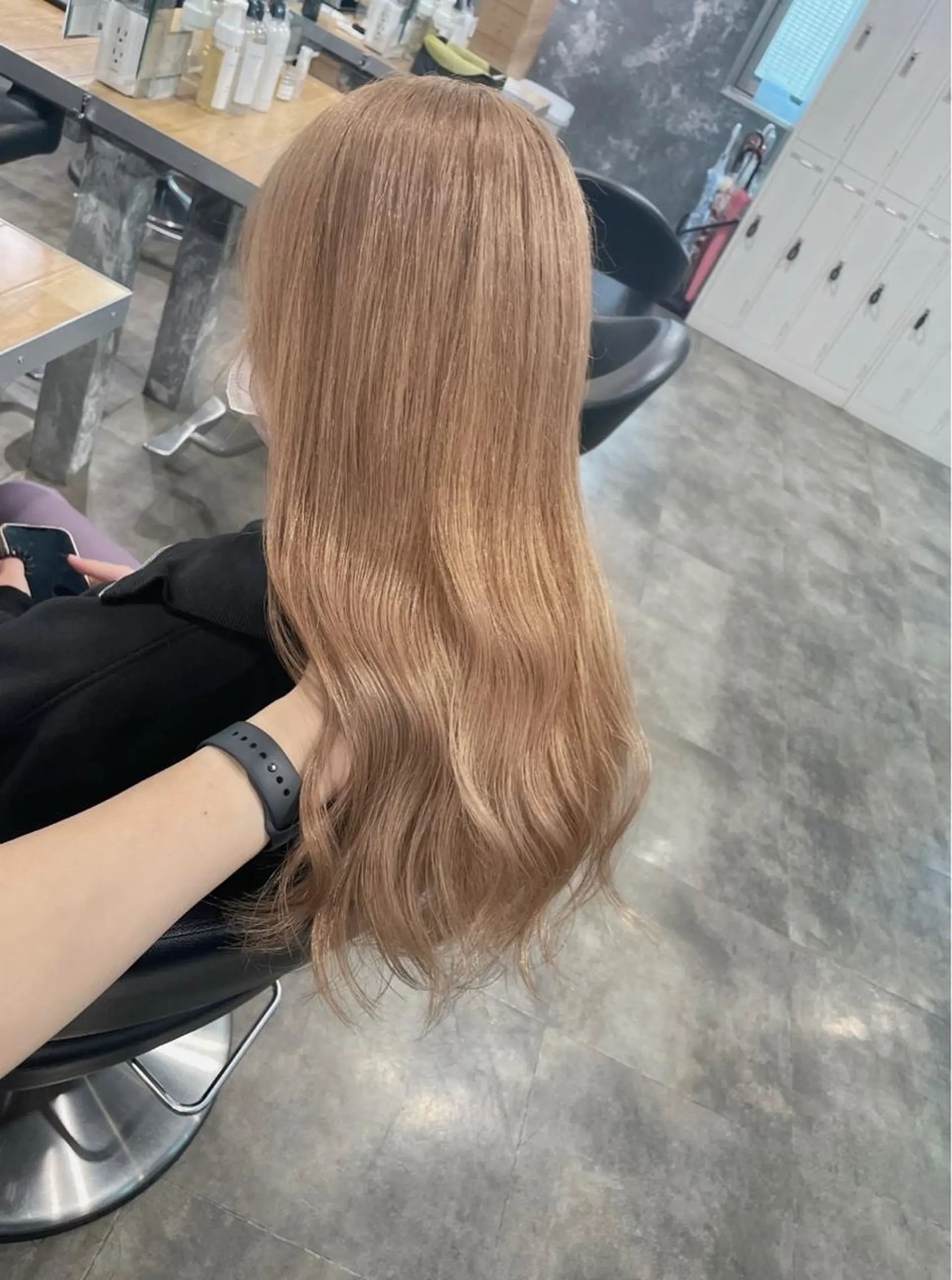 ロング カラー ヘアカラー トリートメント ヘッドスパ ヘアセット ベージュカラー💖 やすひろのヘアスタイル