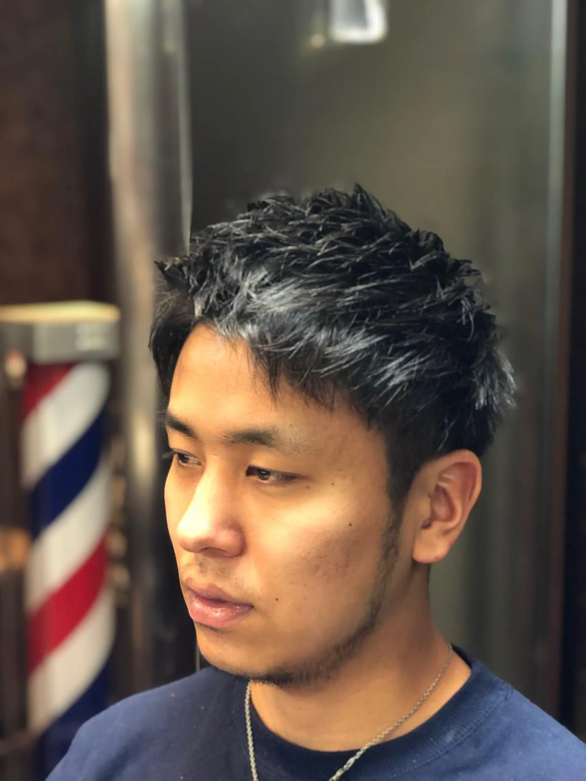 ショート メンズ アップバング 【店長】福田 健人のヘアスタイル
