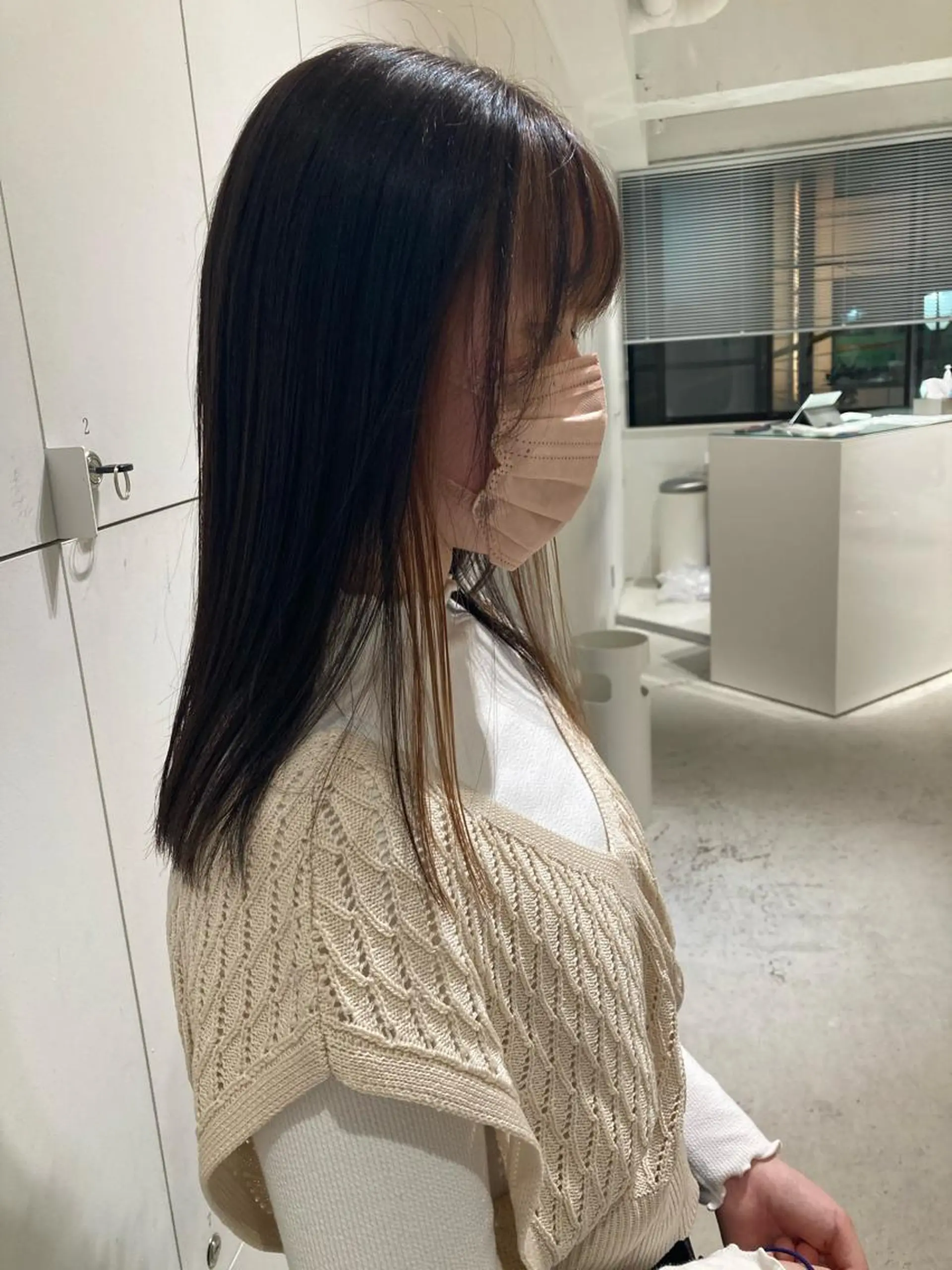 セミロング カラー ヘアカラー 透明感カラー🫧 nanohaのヘアスタイル