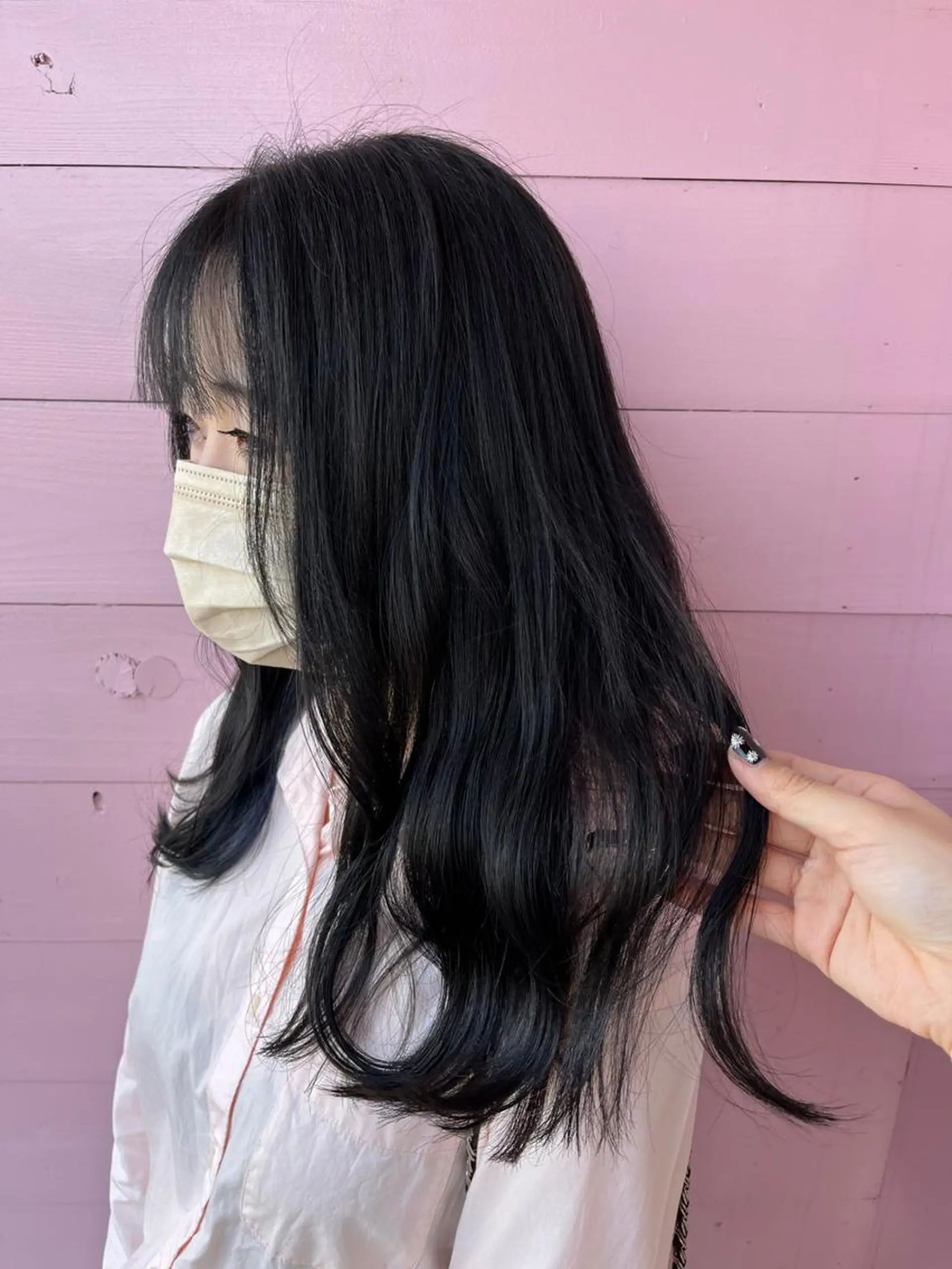 ロング 韓国風カラー ボブ ハイライト 髪質改善 韓国風ヘア ボヌールソレイユ所属・☁️彦坂唯有/ 透明感カラー☁️のヘアスタイル