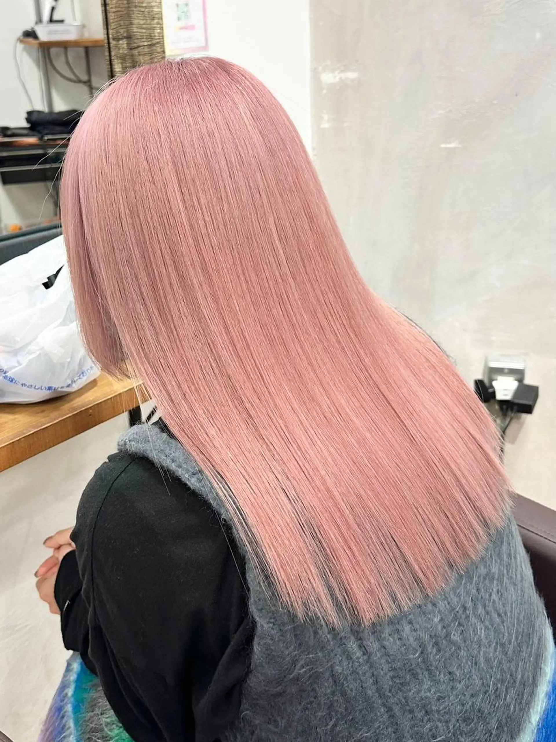 ミディアム ボブ ハイライト 韓国風ヘア レイヤーカット LORE福岡天神 韓国/ブリーチのヘアスタイル