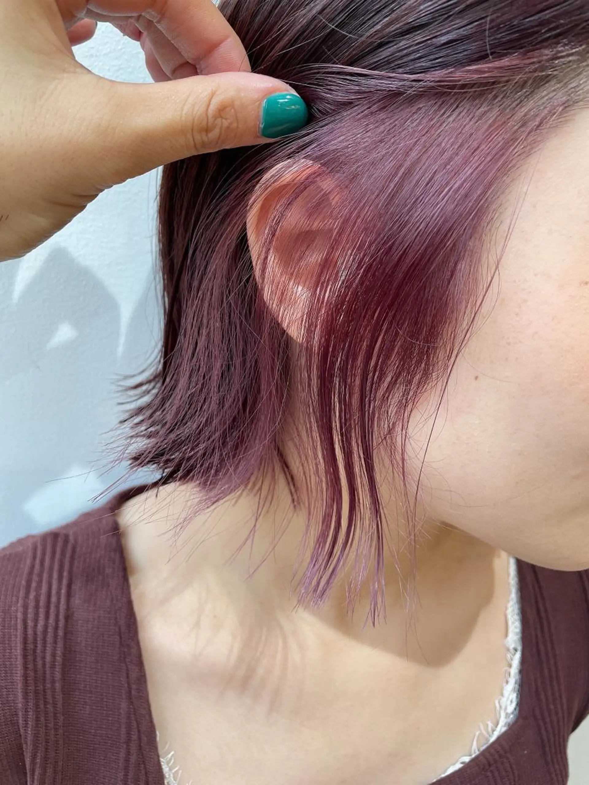 ミディアム カラー カシス カット ヘアカラー トリートメント 🦖鶴岡香純🦖 産休中のヘアスタイル