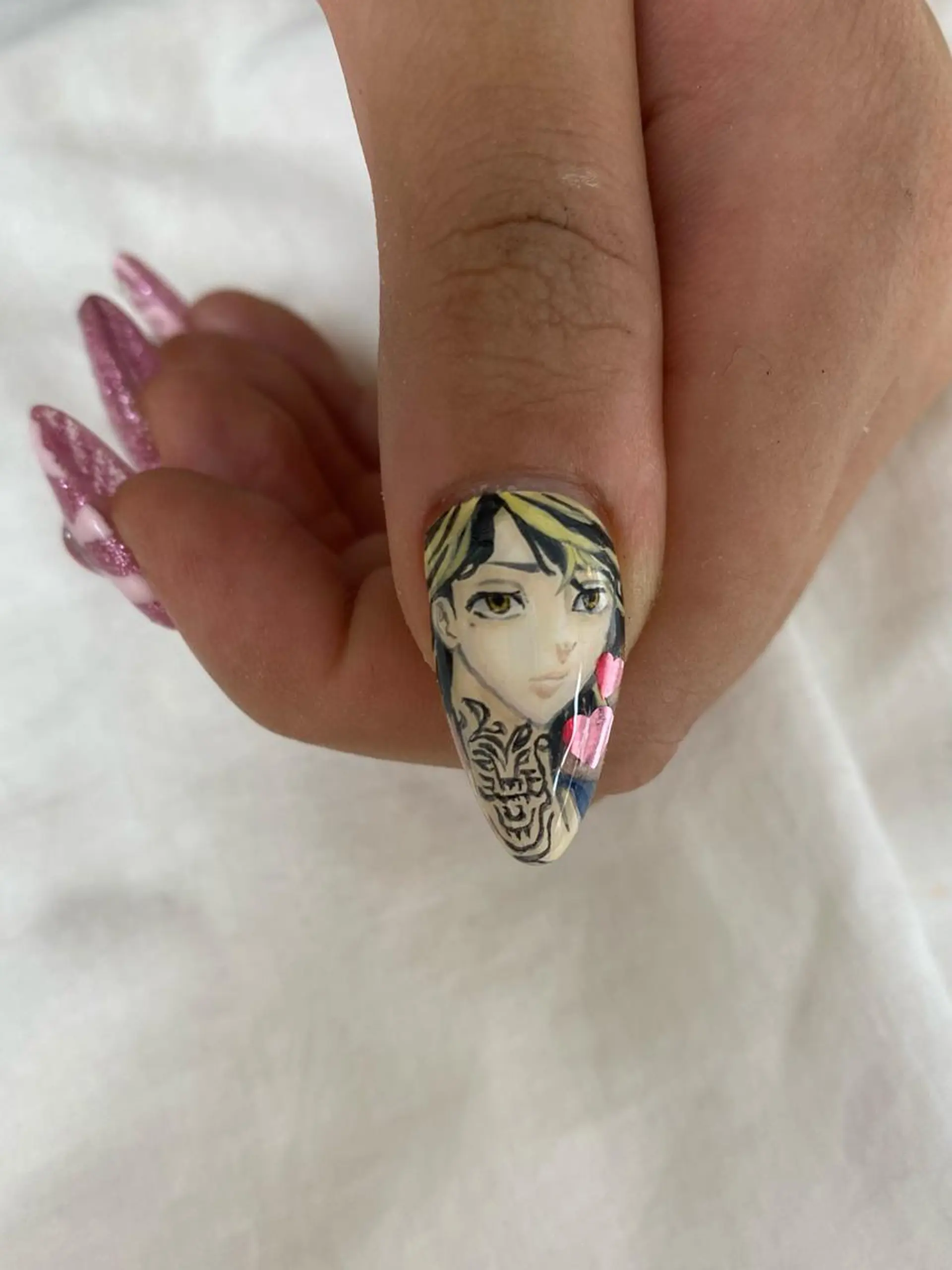 ロング ネイル ハンドネイル 池袋痛ネイル Nok. 渡辺のネイルデザイン