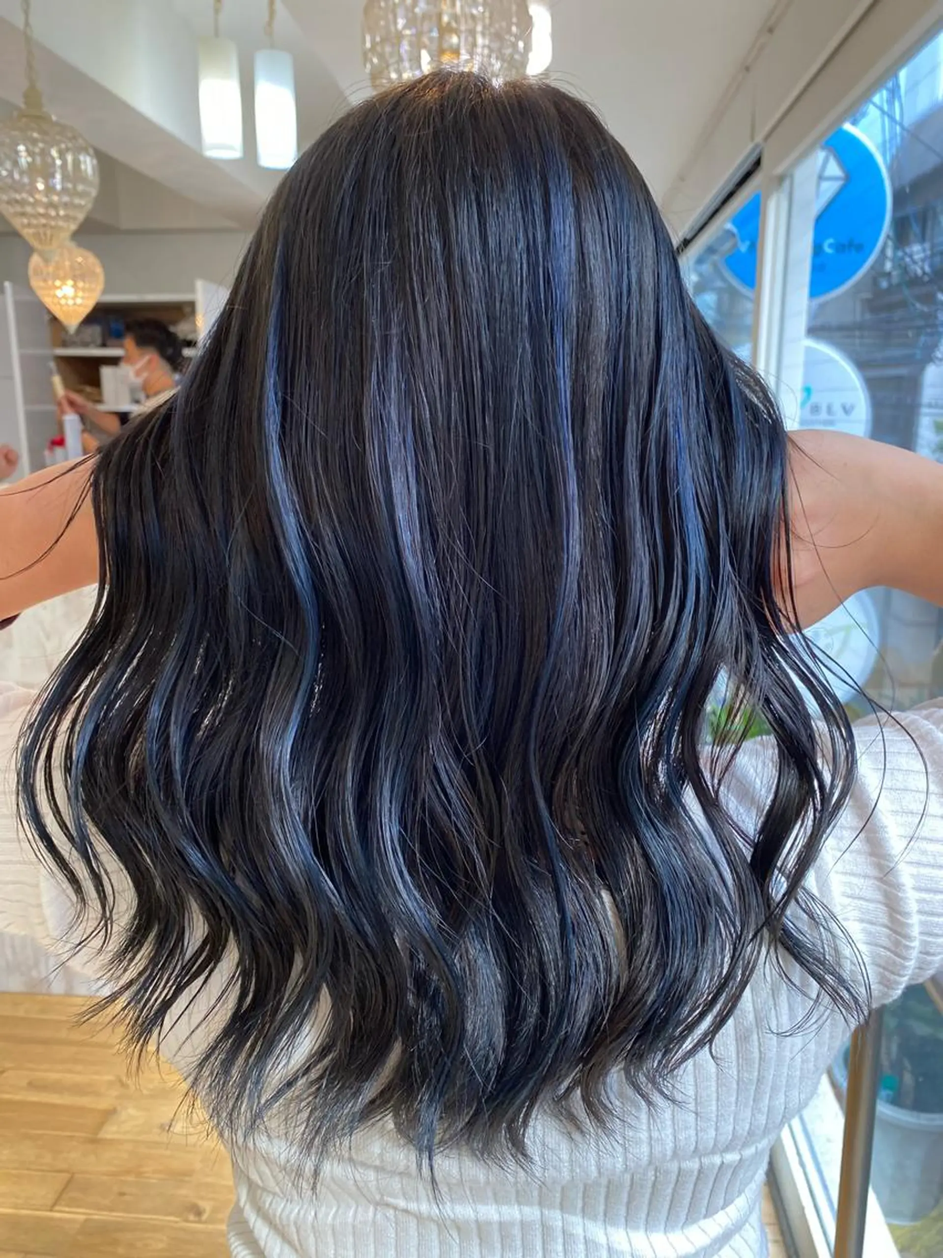 セミロング カラー ヘアアレンジ ヘアカラー トリートメント 久米 治仁のヘアスタイル