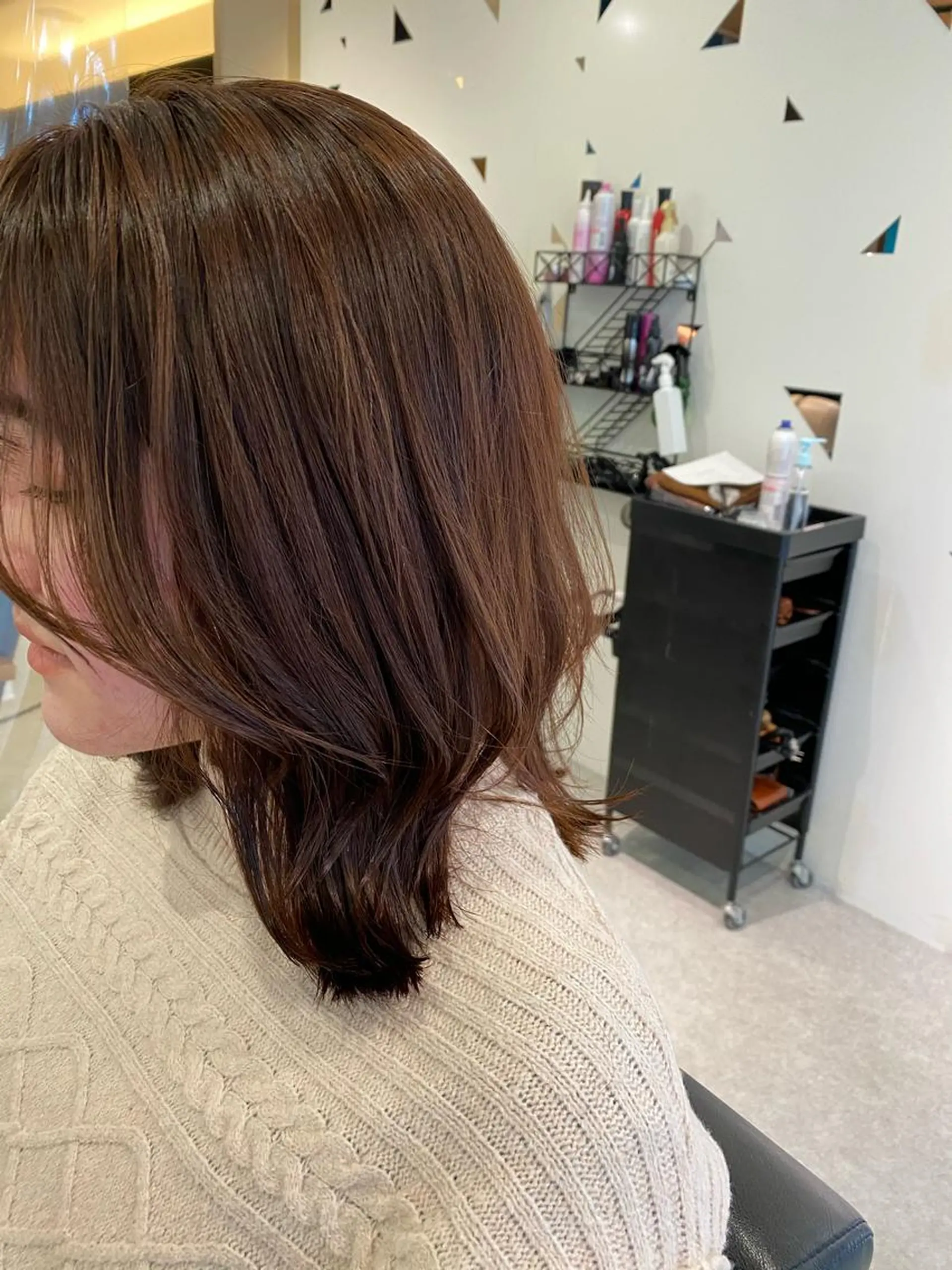 セミロング カラー Rely 美空のヘアスタイル