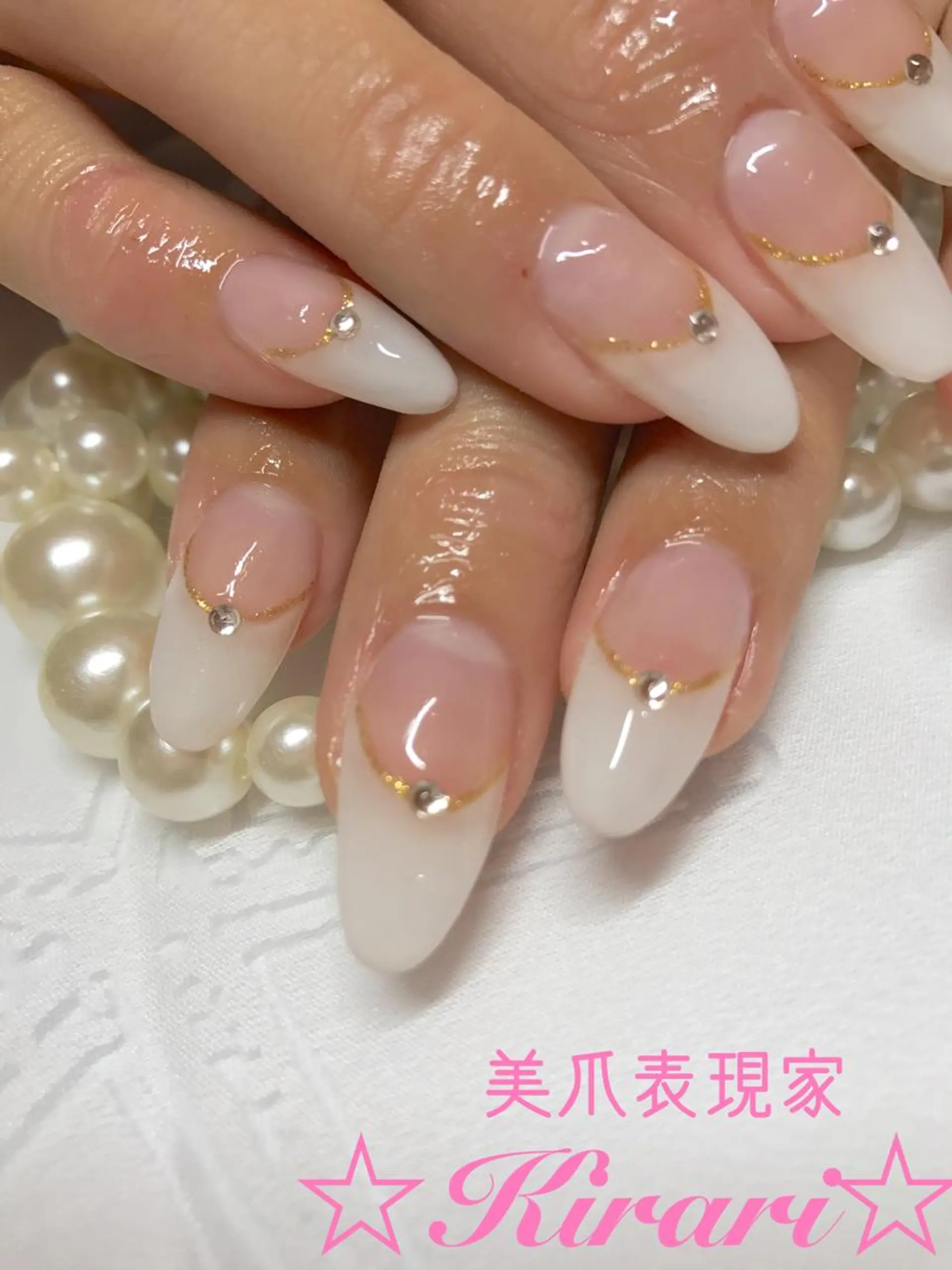 ネイル フレンチネイル スカルプネイル Nail &Beauty Salon ☆Kirari☆所属・ビューティサロン ☆Kirari☆のネイルデザイン