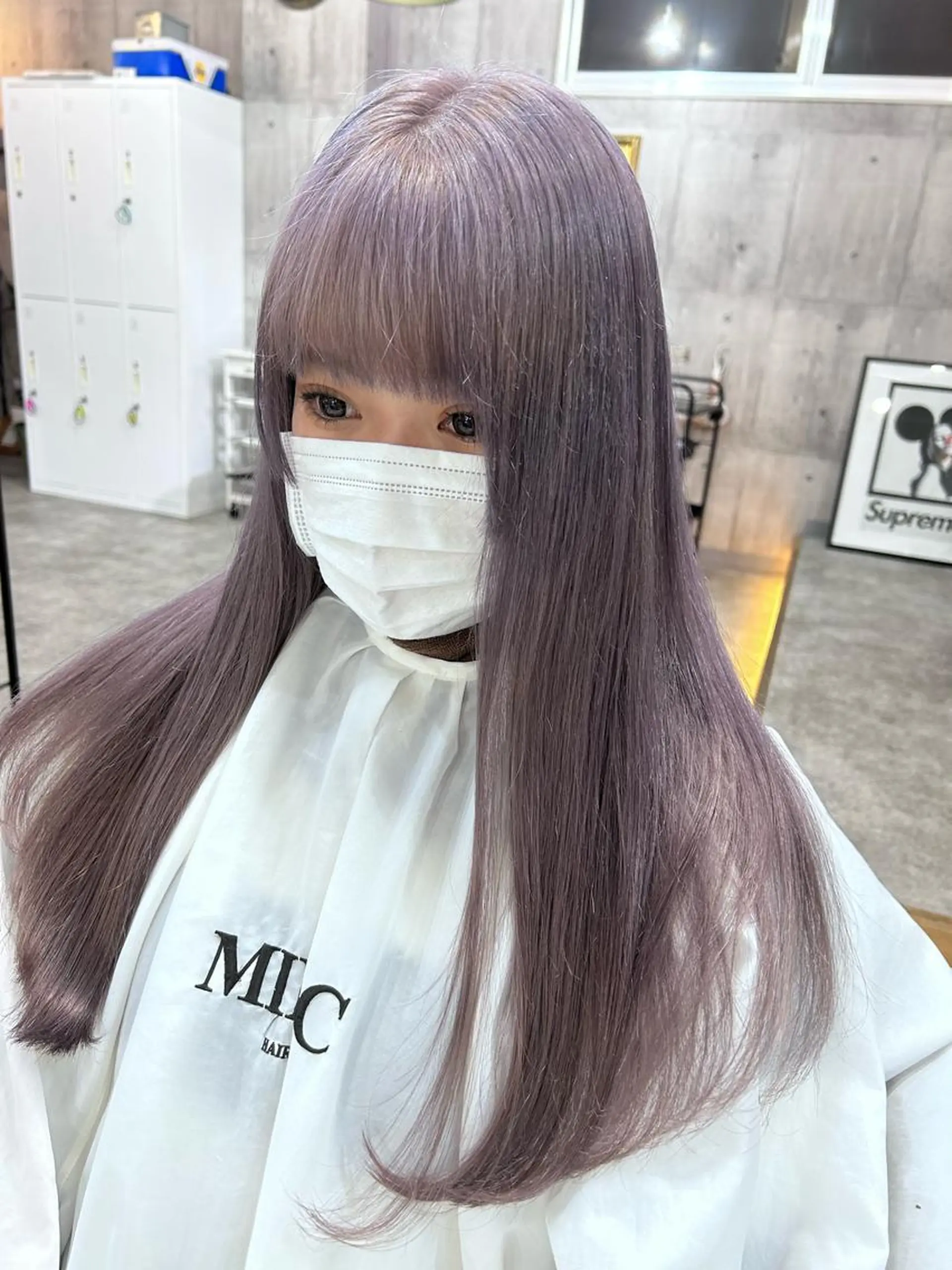 セミロング カラー ブリーチ ブロンド グレージュ ハイトーンカラー インナーカラー ヘアカラー SHURI❤️‍🔥 中/韓mix ♡のヘアスタイル