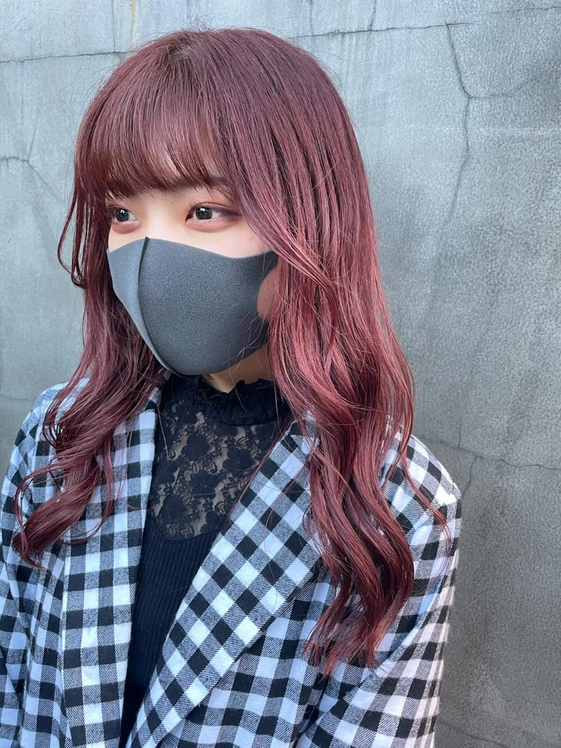 ロング カラー ヘアアレンジ ブリーチ ピンクカラー 髪質改善カラー&TR 縮毛矯正/弱酸性矯正のヘアスタイル