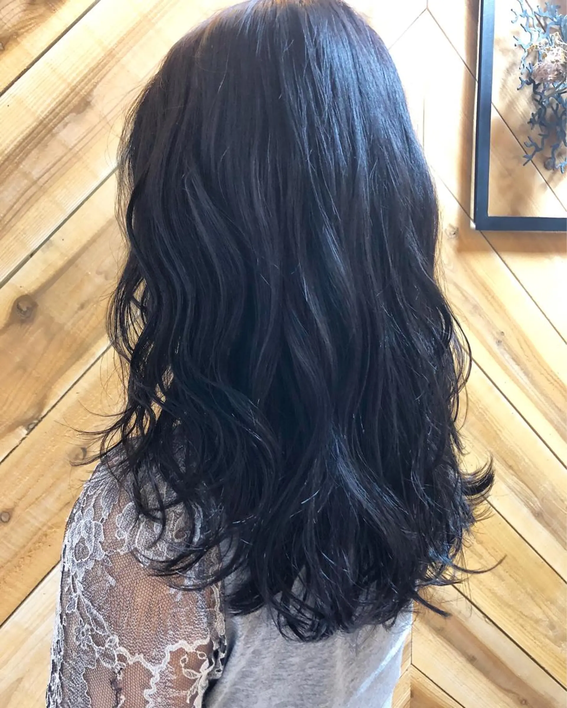 セミロング カラー アディクシーカラー ブルーカラー ブルージュ トリートメント hair salon Ranun髪質改善のヘアスタイル