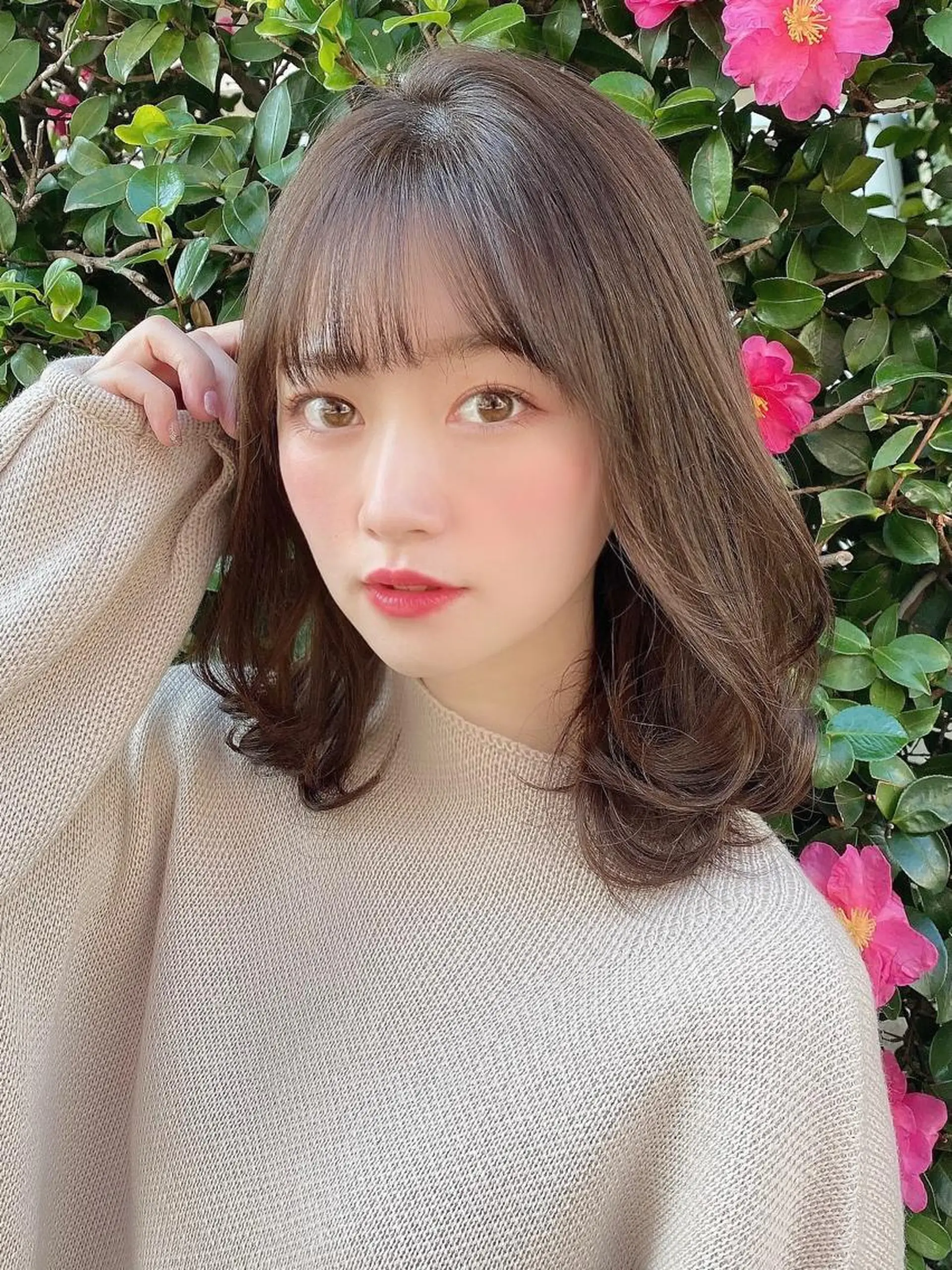 ミディアム カラー カット ヘアカラー トリートメント 髪質改善くすみカラー 🍀/石川大輔のヘアスタイル