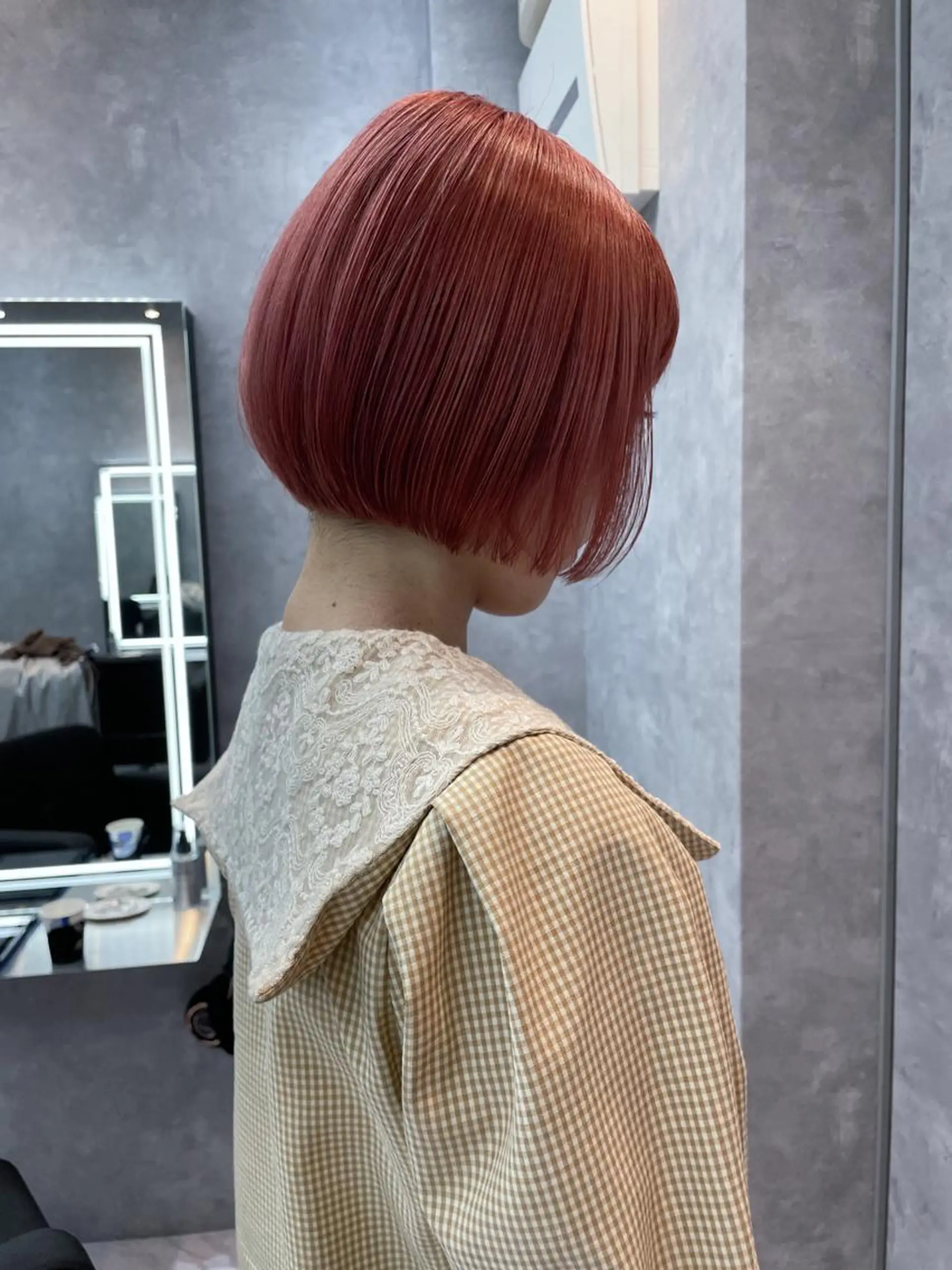 ショート カラー ブリーチ ピンクカラー ボブ _WHITE 天神店 YUMEKA🐻のヘアスタイル