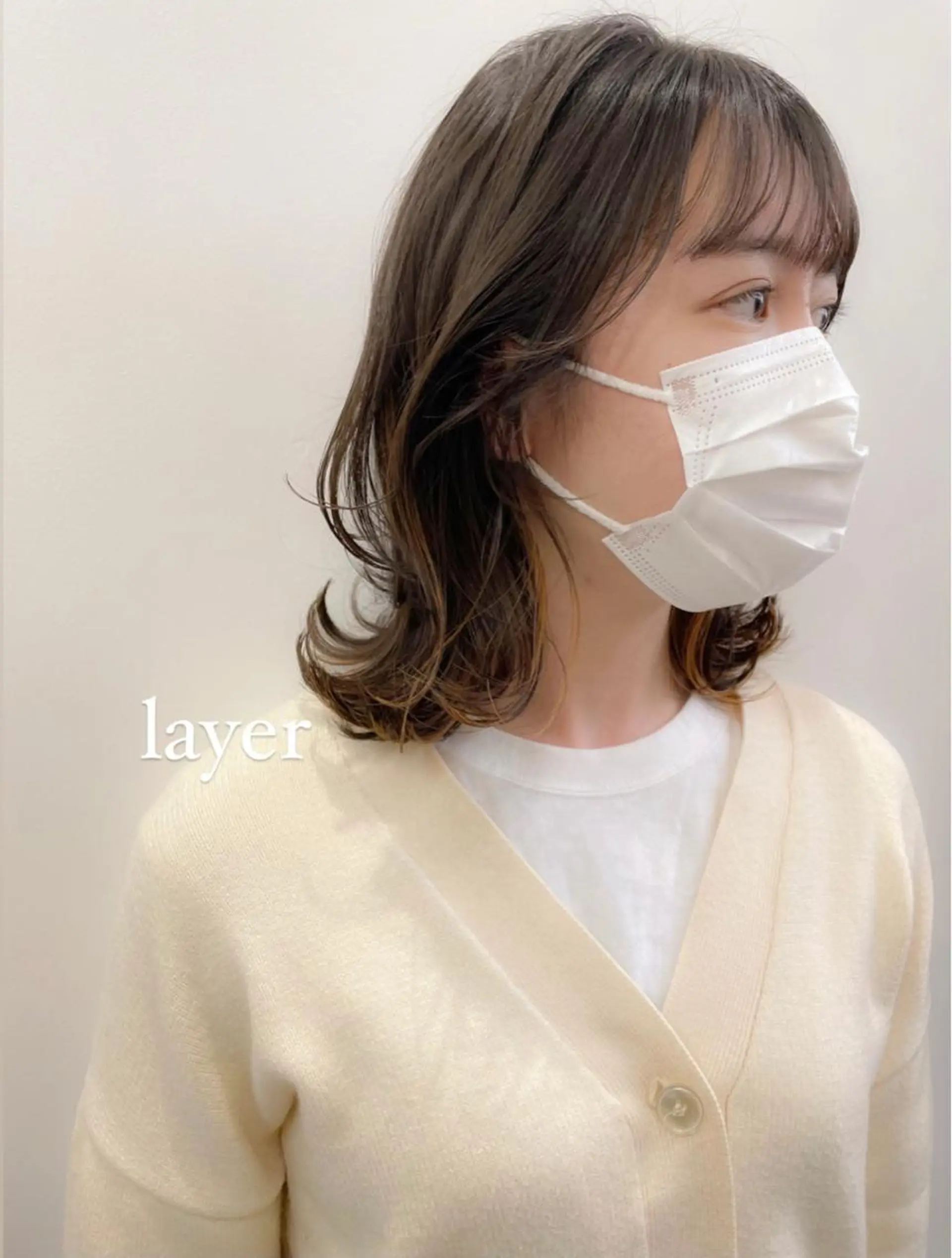 ミディアム カラー パーマ 💖美髪矯正💖 辻未侑のヘアスタイル