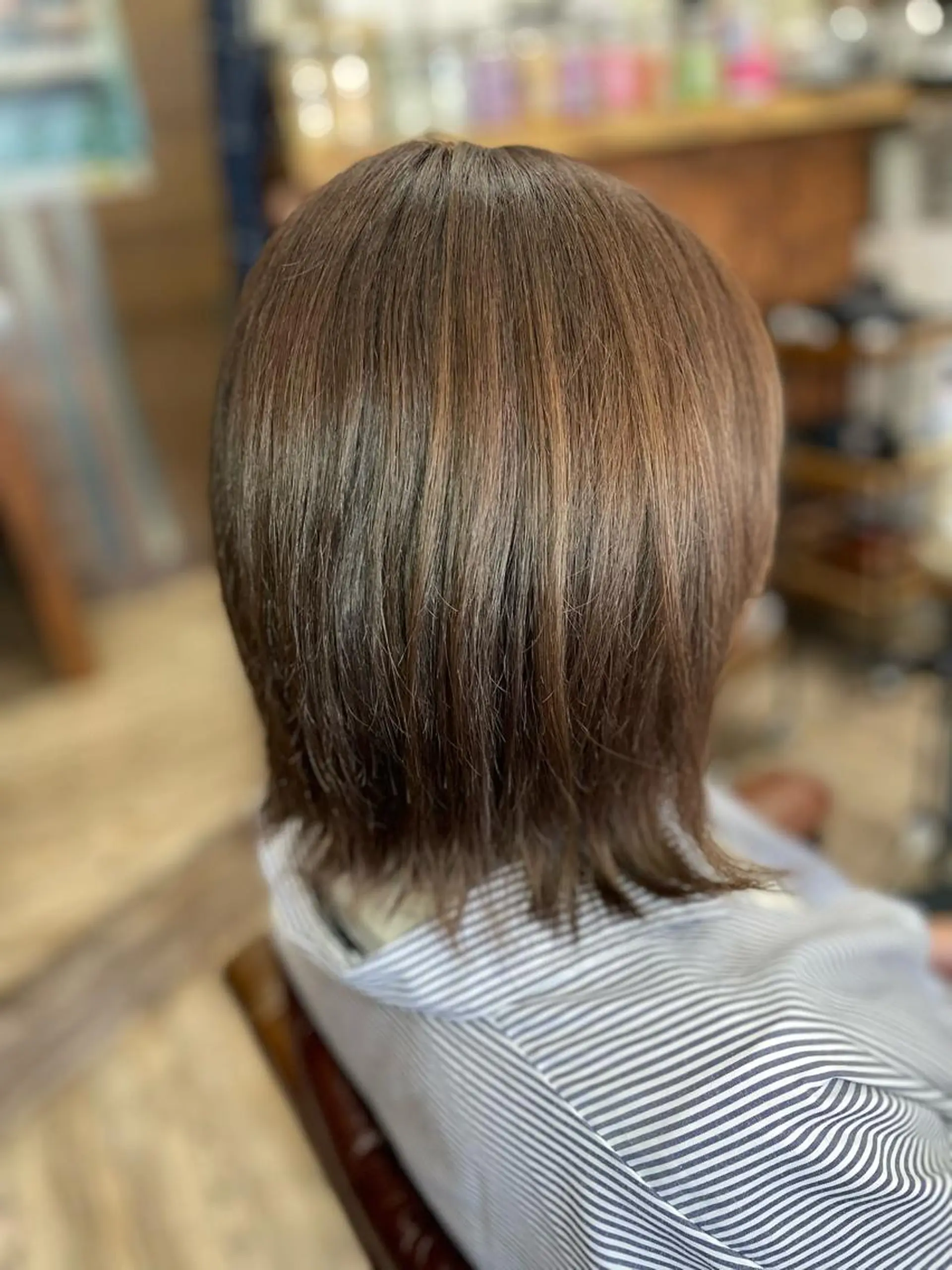 ミディアム カラー 伸ばしかけ 外ハネヘア HAIR MAKE Avalon 橋本店所属・💎白髪染めも対応 🙆👌山本明菜のヘアスタイル