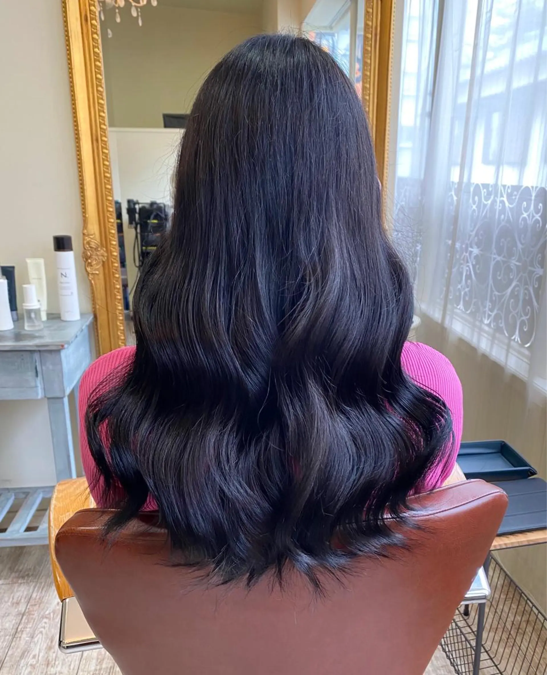 ロング カラー 黒髪 ブリーチ 透明感カラー ラベンダーカラー hair CREER所属・【艶ヘア】 どうまえのヘアスタイル