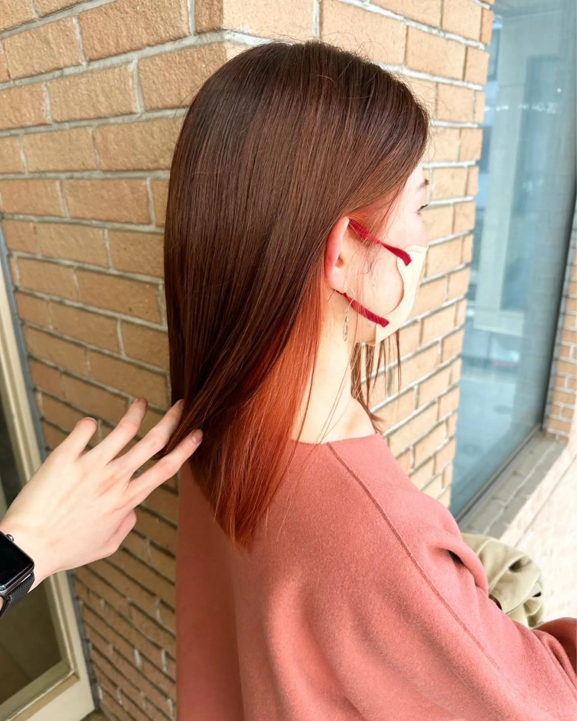 ミディアム yelm所属・🫒オリーブカラー ミディアムレイヤー✨のヘアスタイル