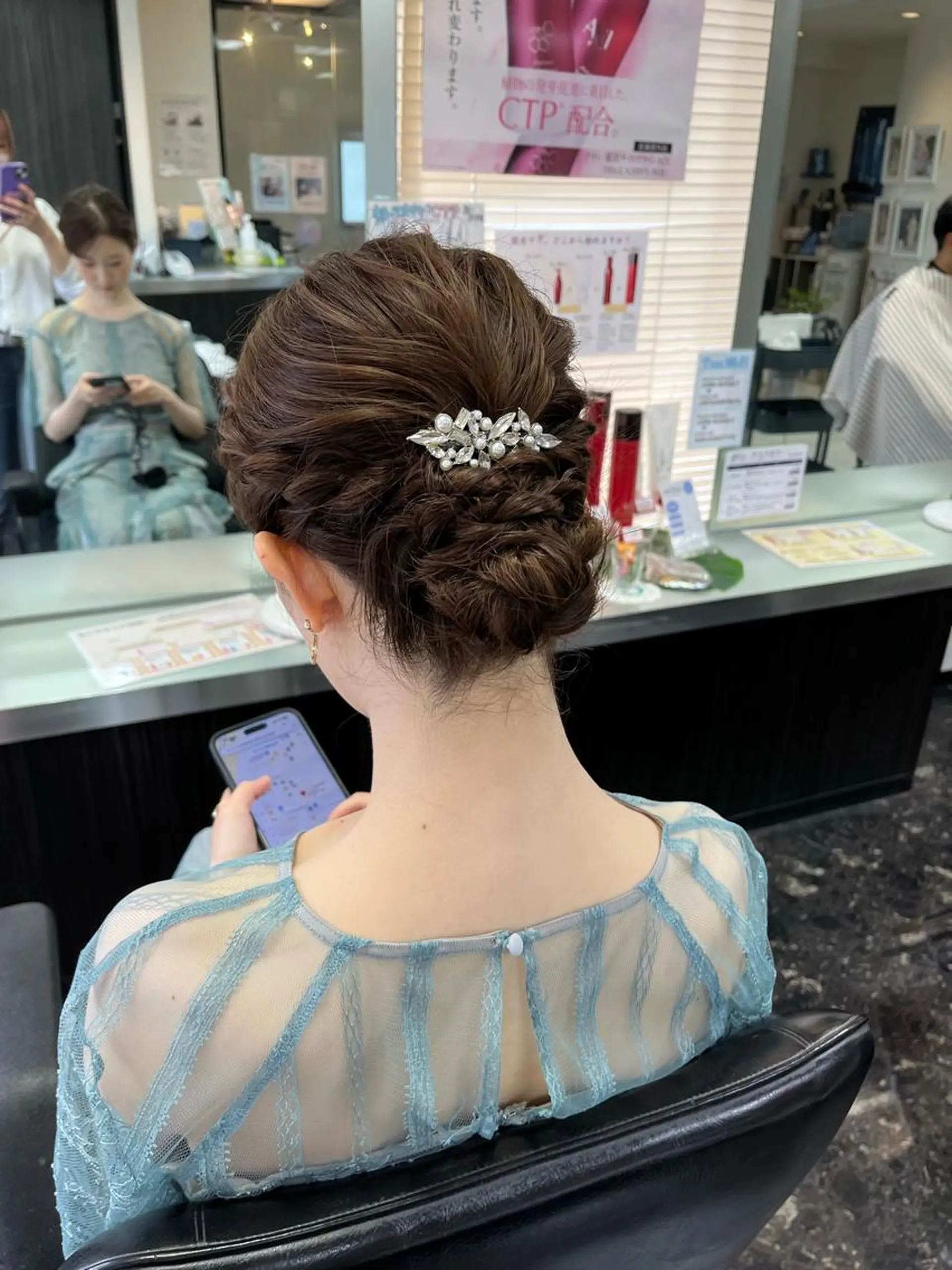 ミディアム ヘアセット ボブ/レイヤー/ 茉莉花のヘアスタイル