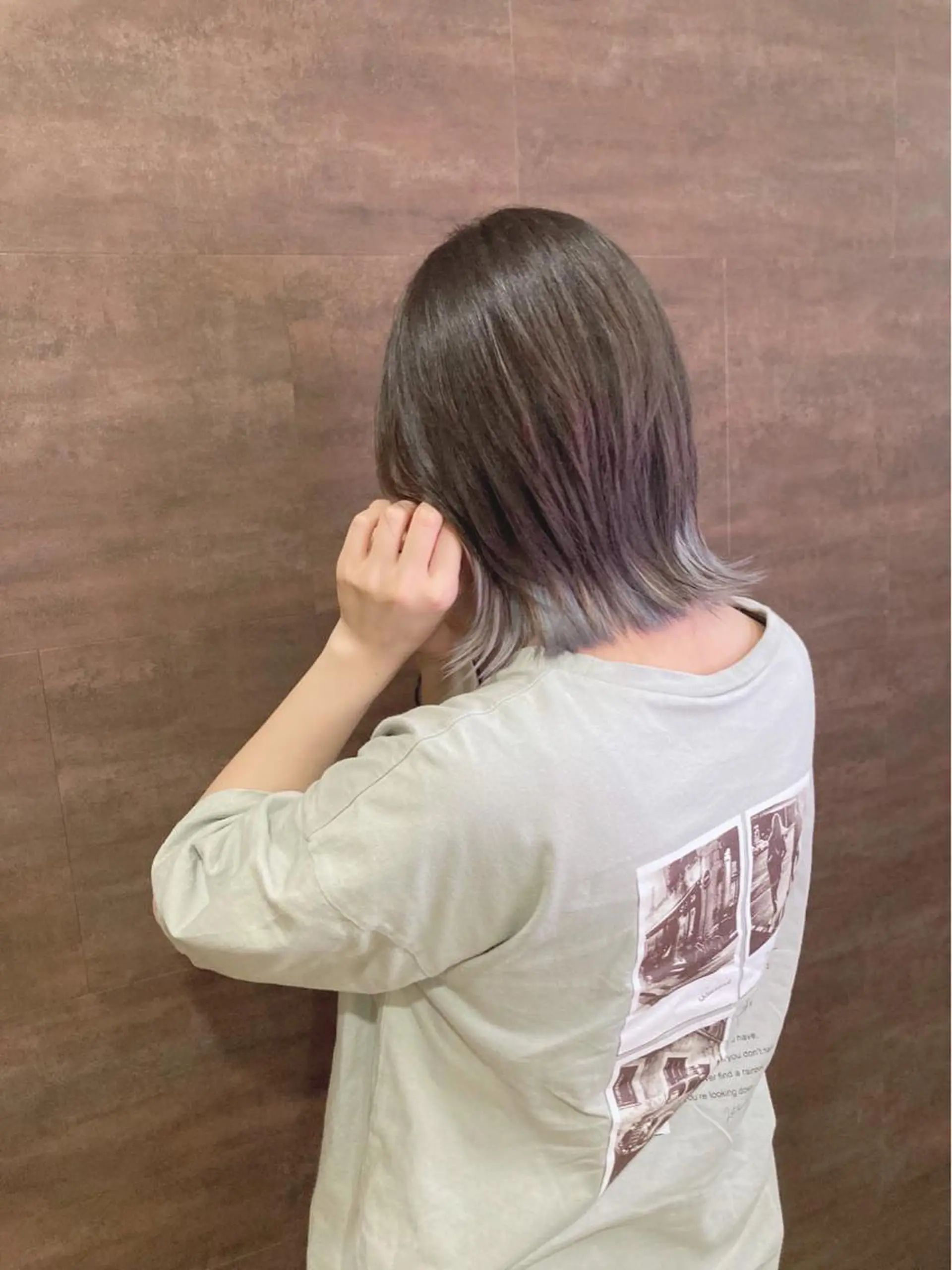 ミディアム カラー ヘアカラー 宮原 佳苗のヘアスタイル