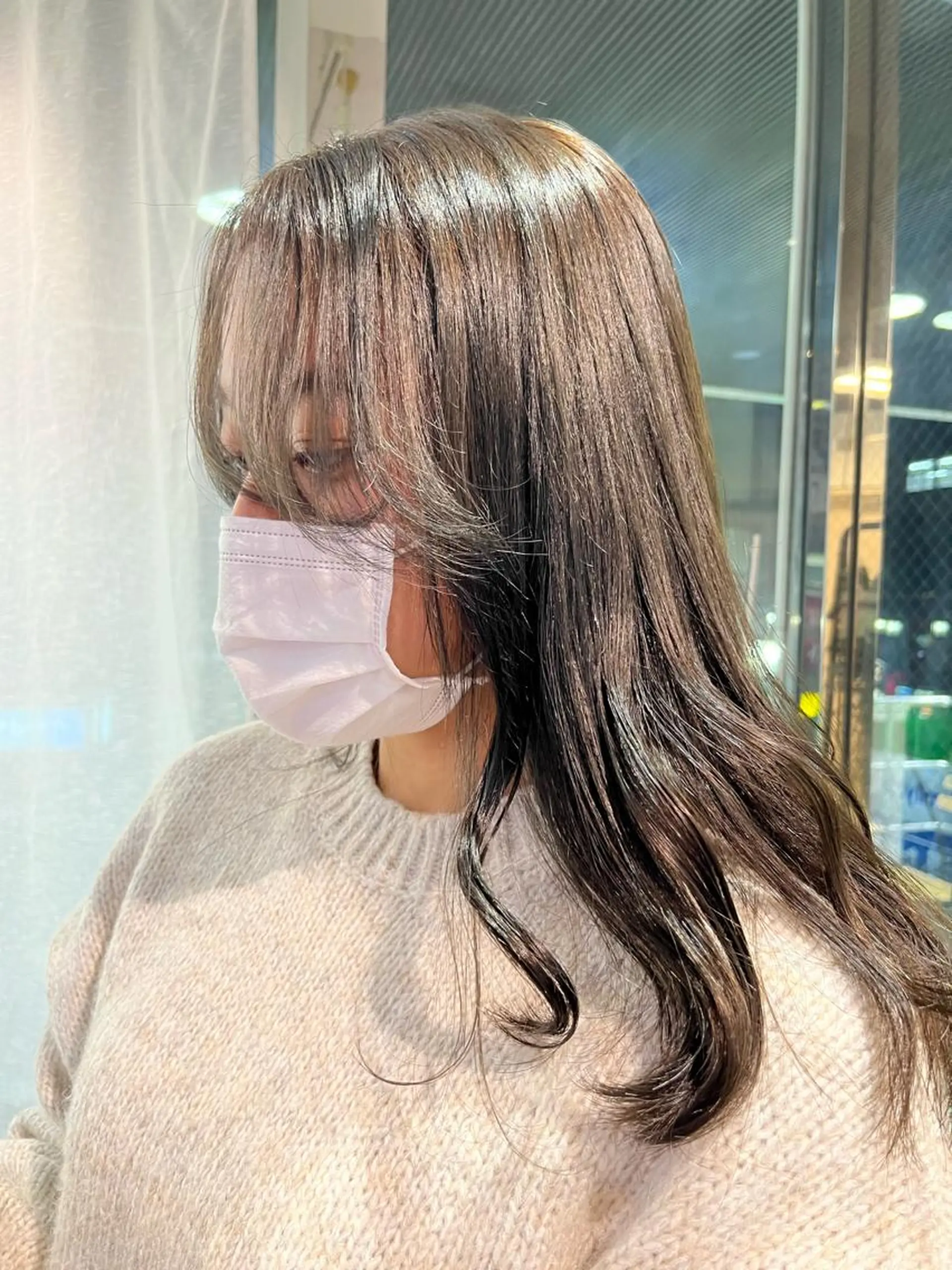 セミロング カラー 💖デザインカラー/ タダ ハナカ💖のヘアスタイル