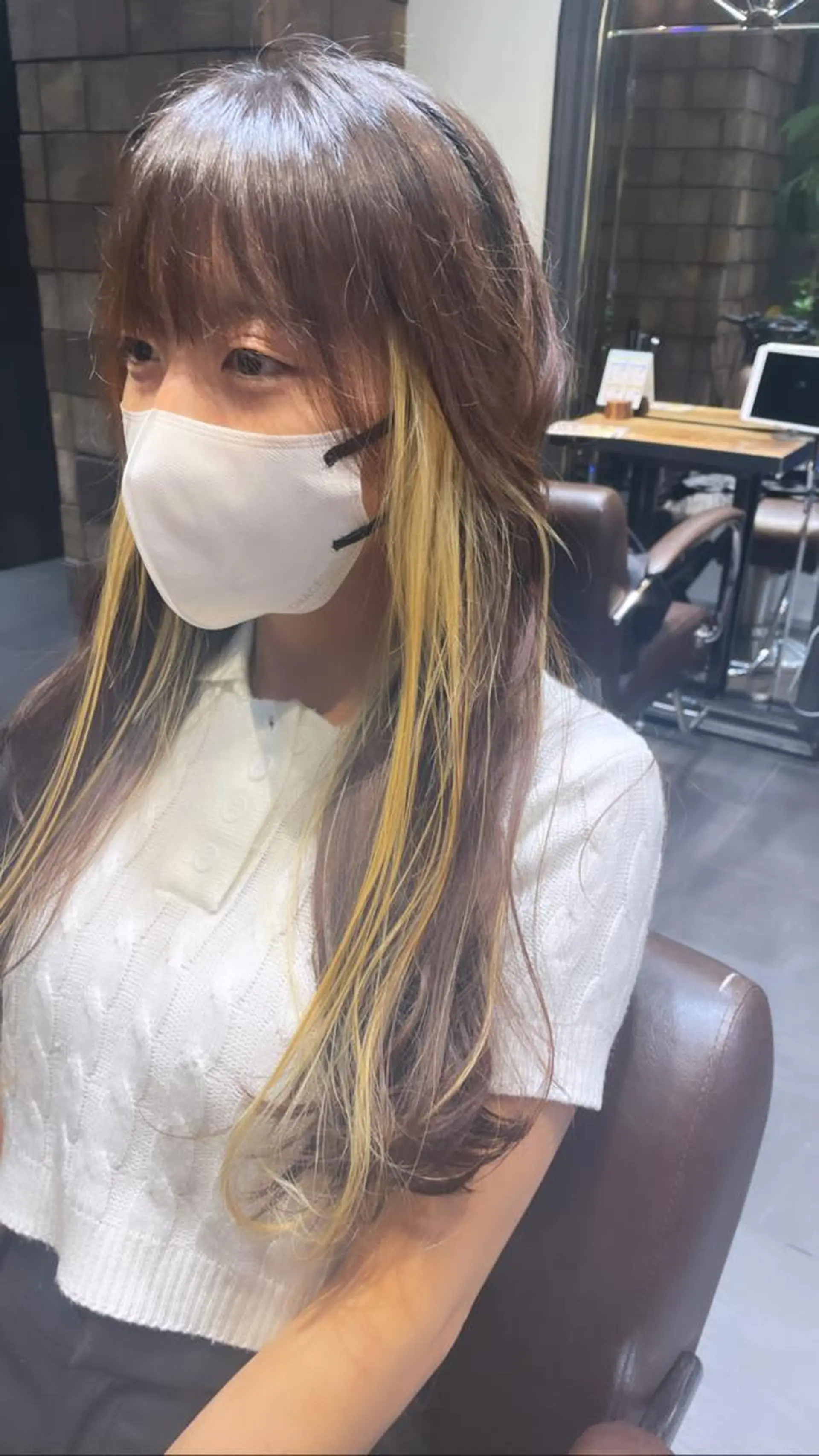 ロング カラー ブリーチ＆縮毛矯正 🧸tomoki🧸のヘアスタイル