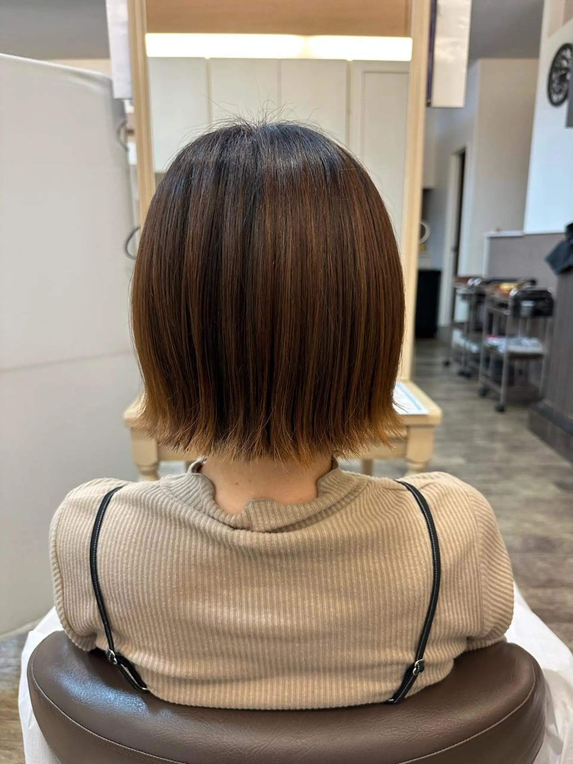 ショート 切りっぱなしボブ ボブ 杉田 花乃のヘアスタイル